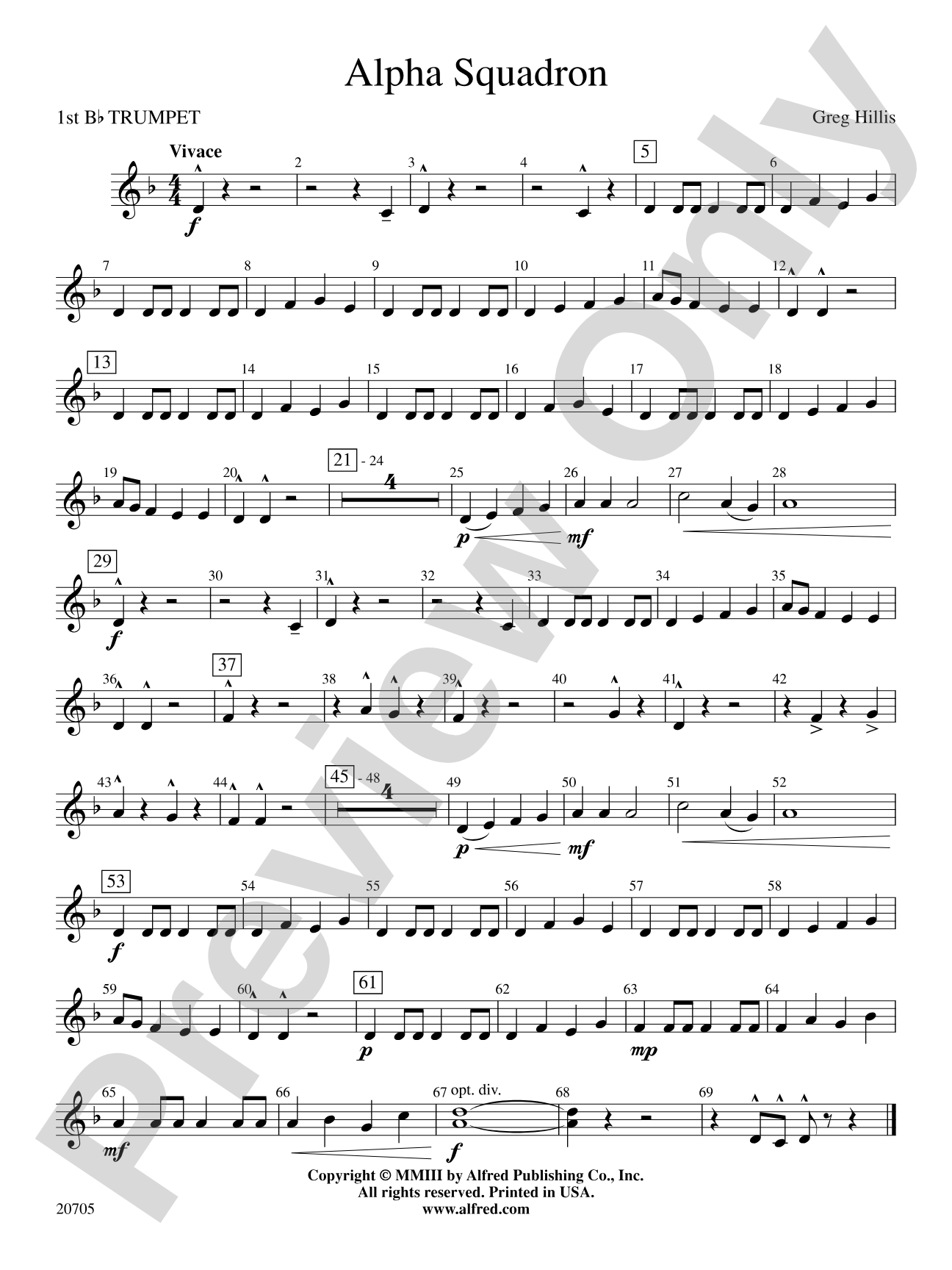Alpha Squadron: 1st B-flat Trumpet