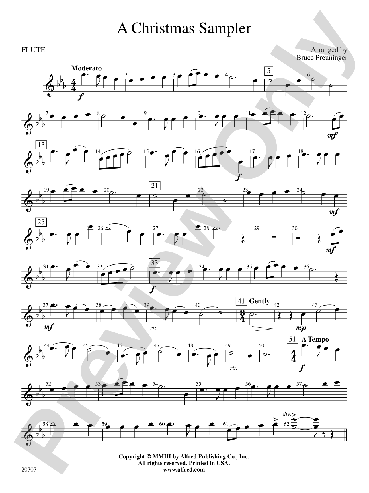 A Christmas Sampler: Flute