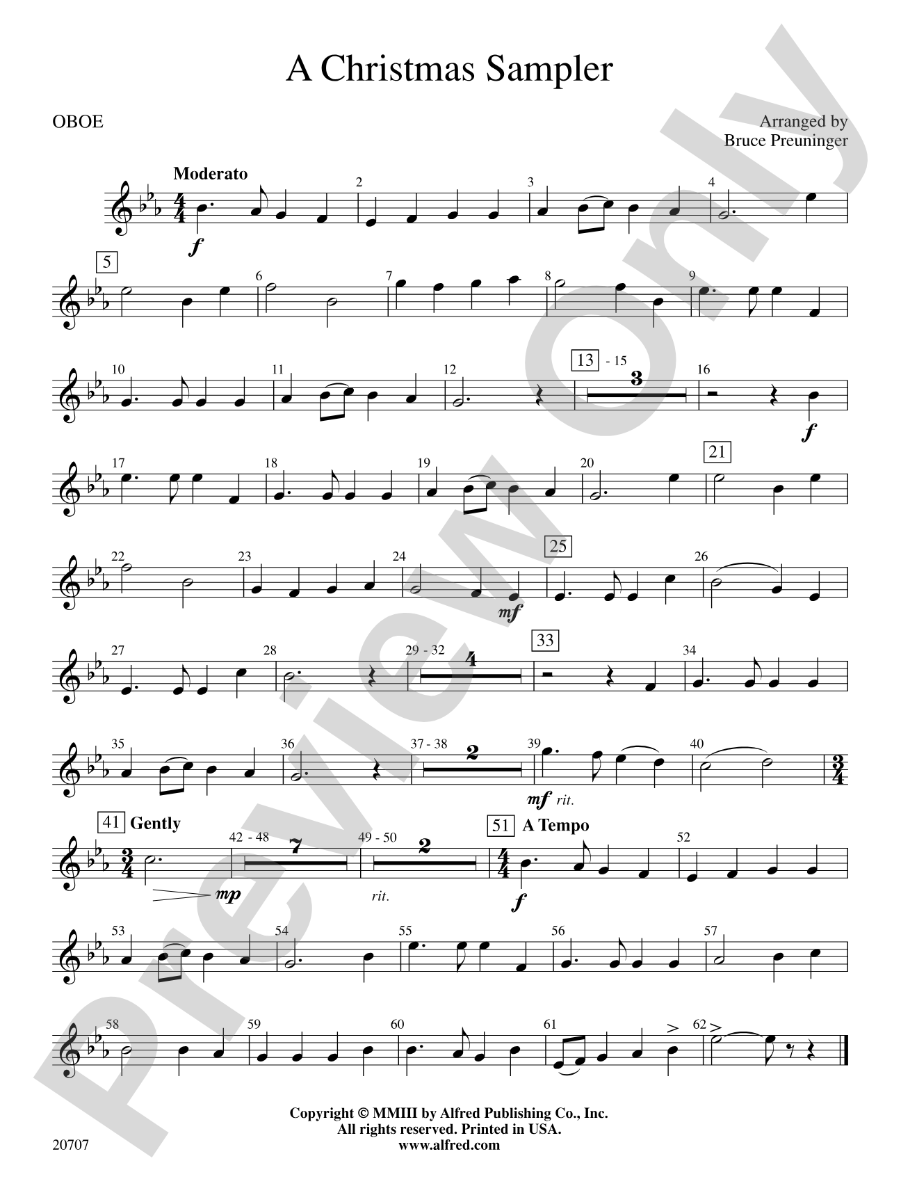 A Christmas Sampler: Oboe
