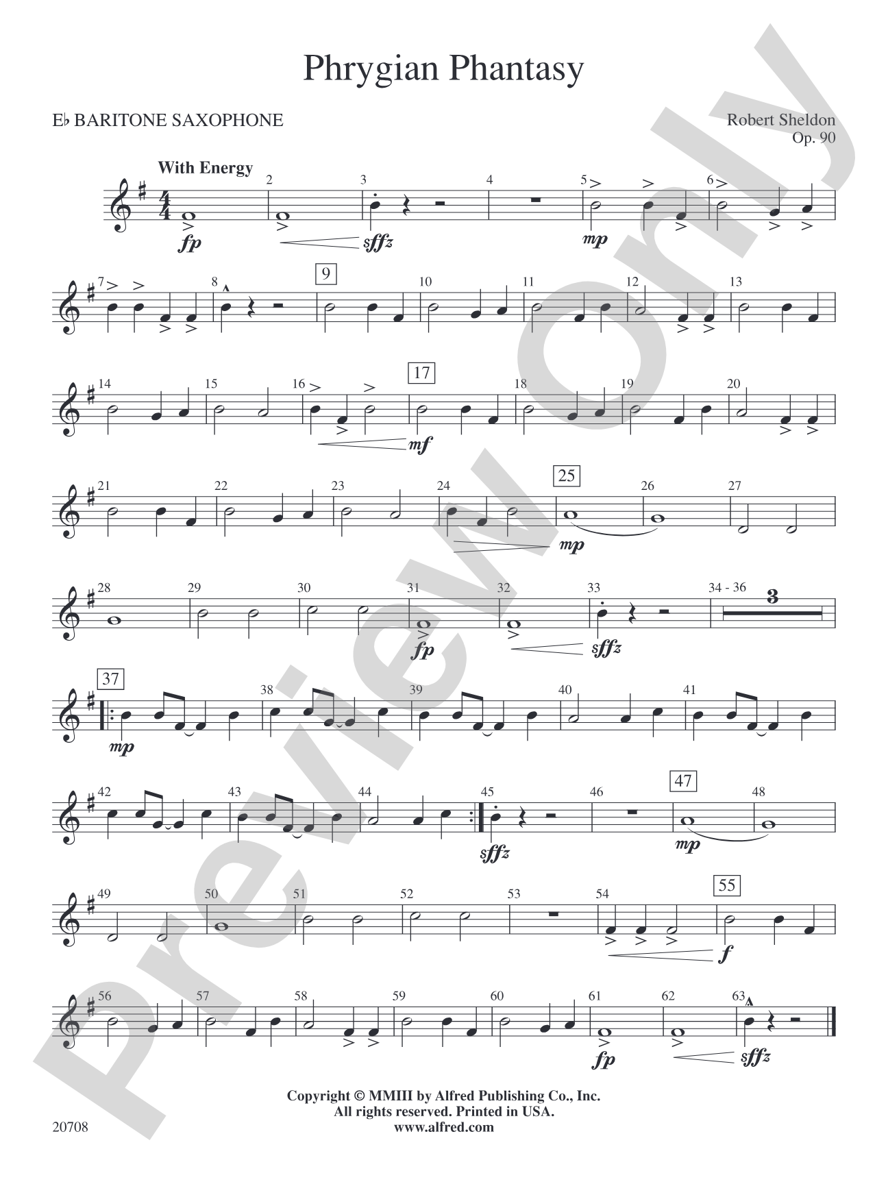 Phrygian Phantasy: E-flat Baritone Saxophone