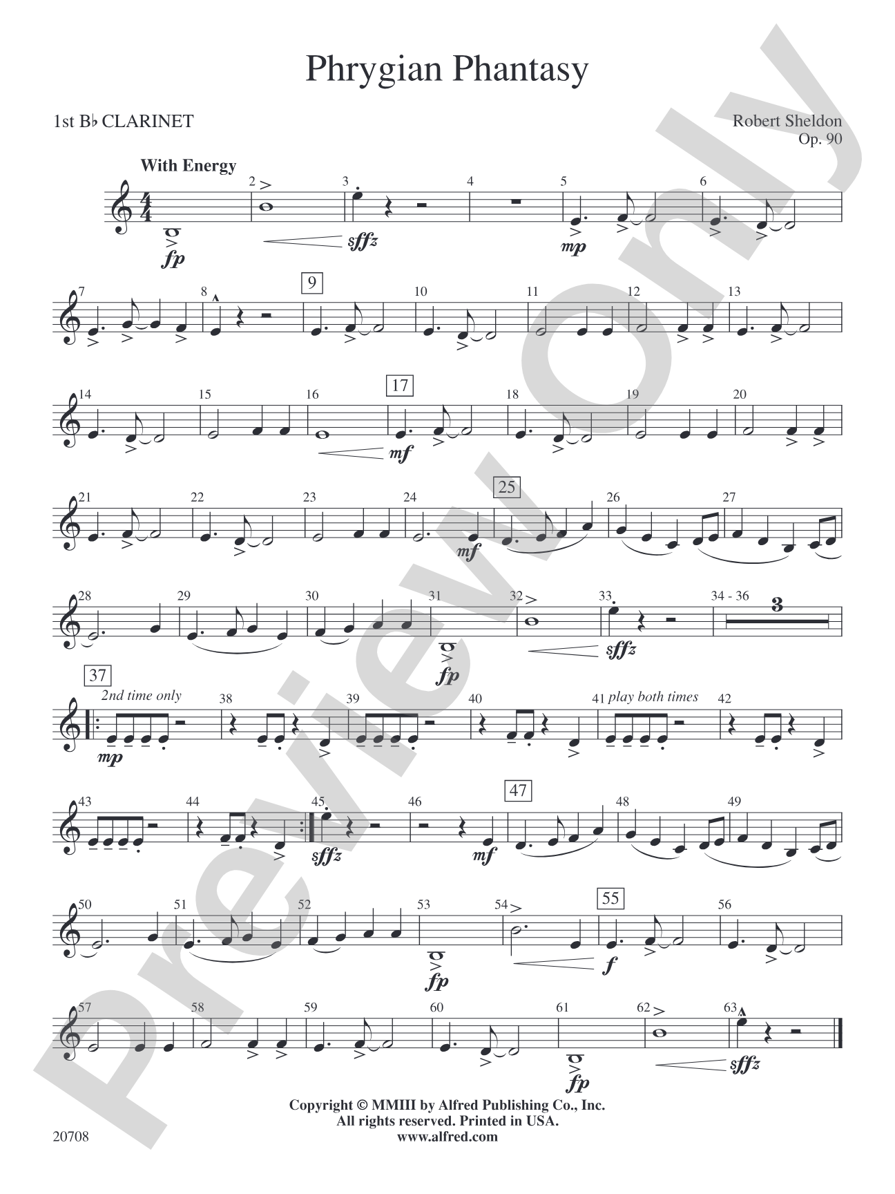 Phrygian Phantasy: 1st B-flat Clarinet