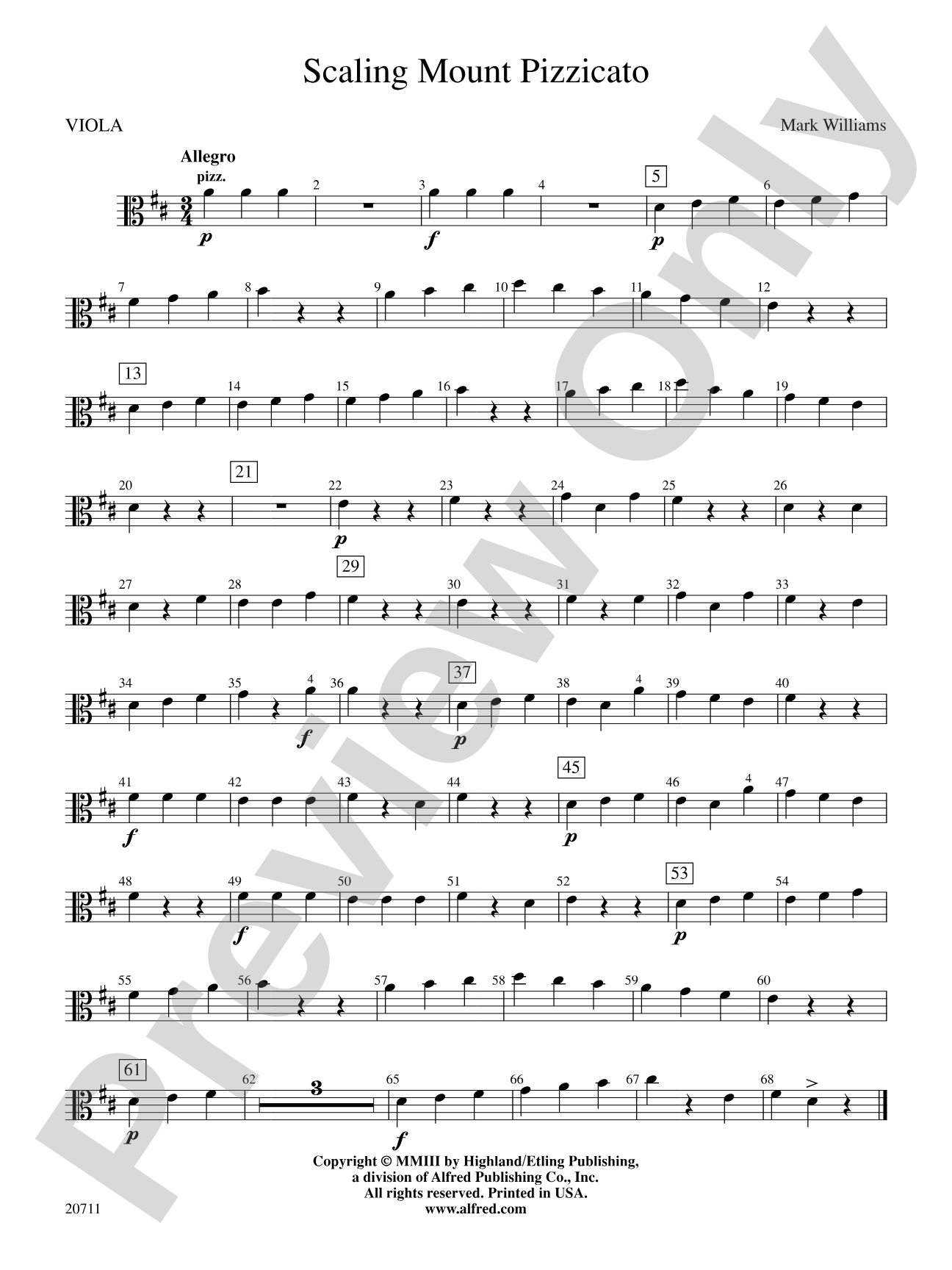 Scaling Mount Pizzicato: Viola