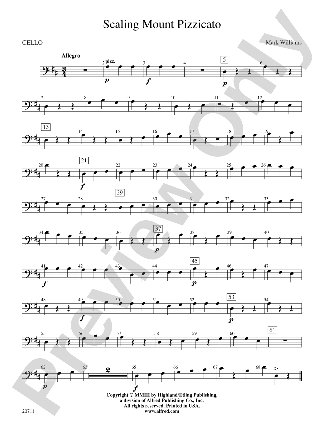 Scaling Mount Pizzicato: Cello