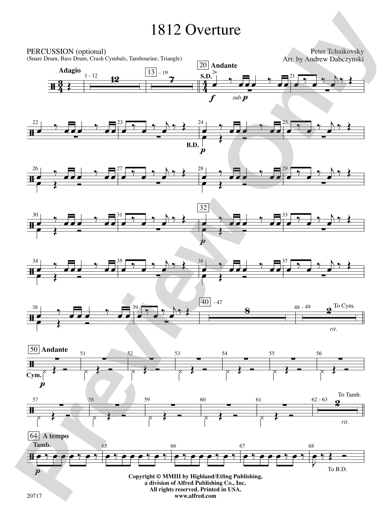 1812 Overture: 1st Percussion