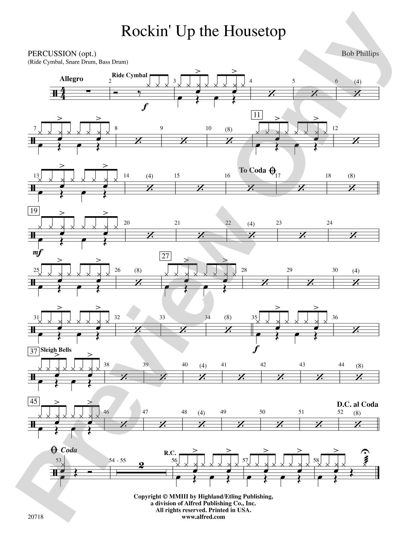 Rockin' Up the Housetop: 1st Percussion