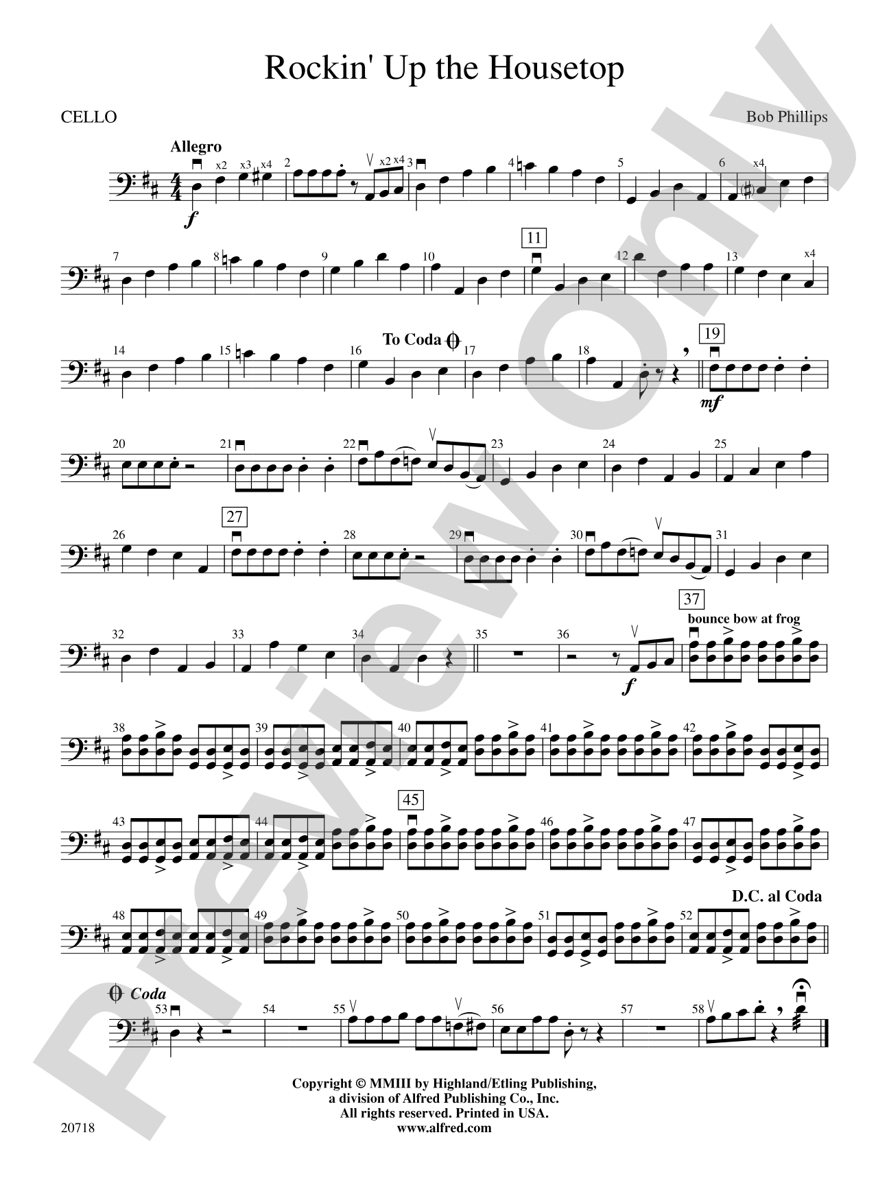 Rockin' Up the Housetop: Cello