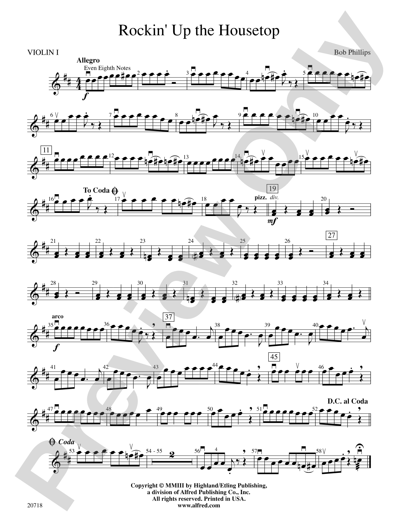 Rockin' Up the Housetop: 1st Violin
