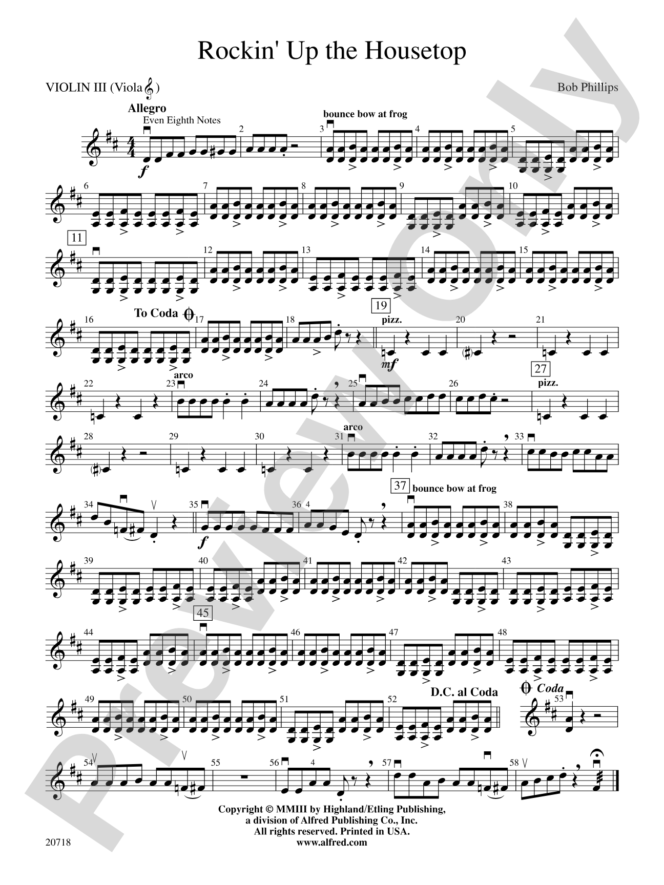 Rockin' Up the Housetop: 3rd Violin (Viola [TC])