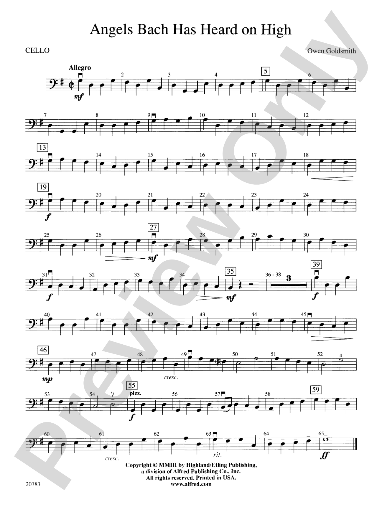 Angels Bach Has Heard on High: Cello