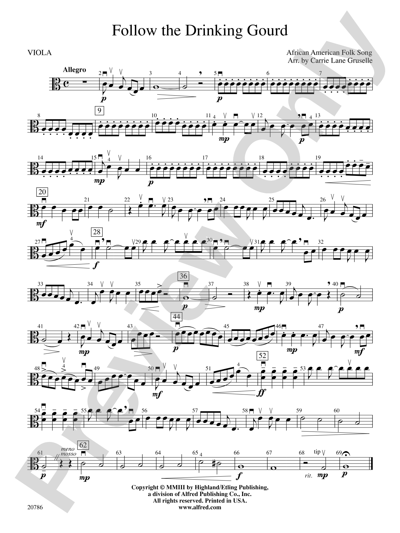 Follow the Drinking Gourd: Viola