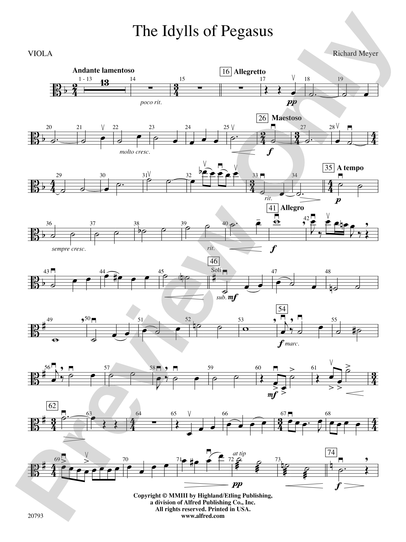 The Idylls of Pegasus: Viola