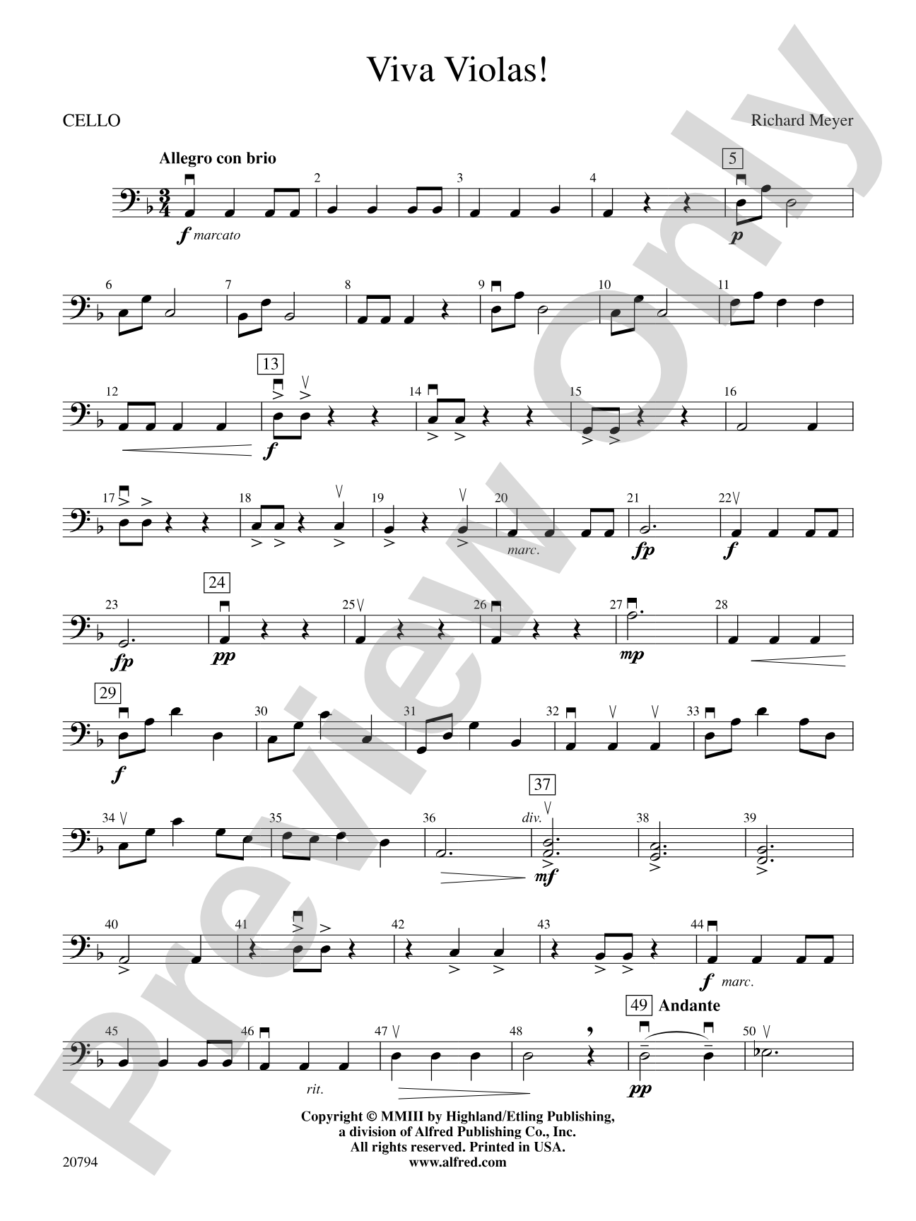 Viva Violas!: Cello