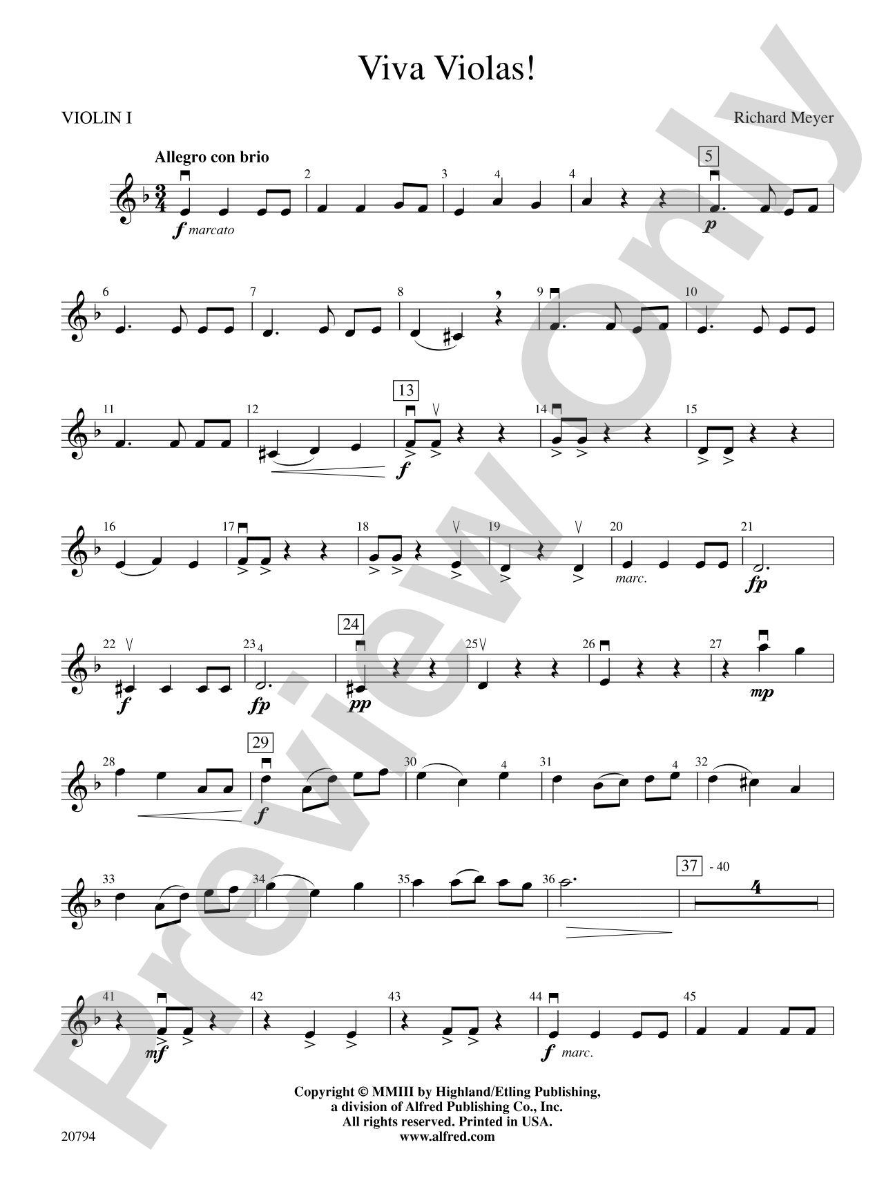 Viva Violas!: 1st Violin