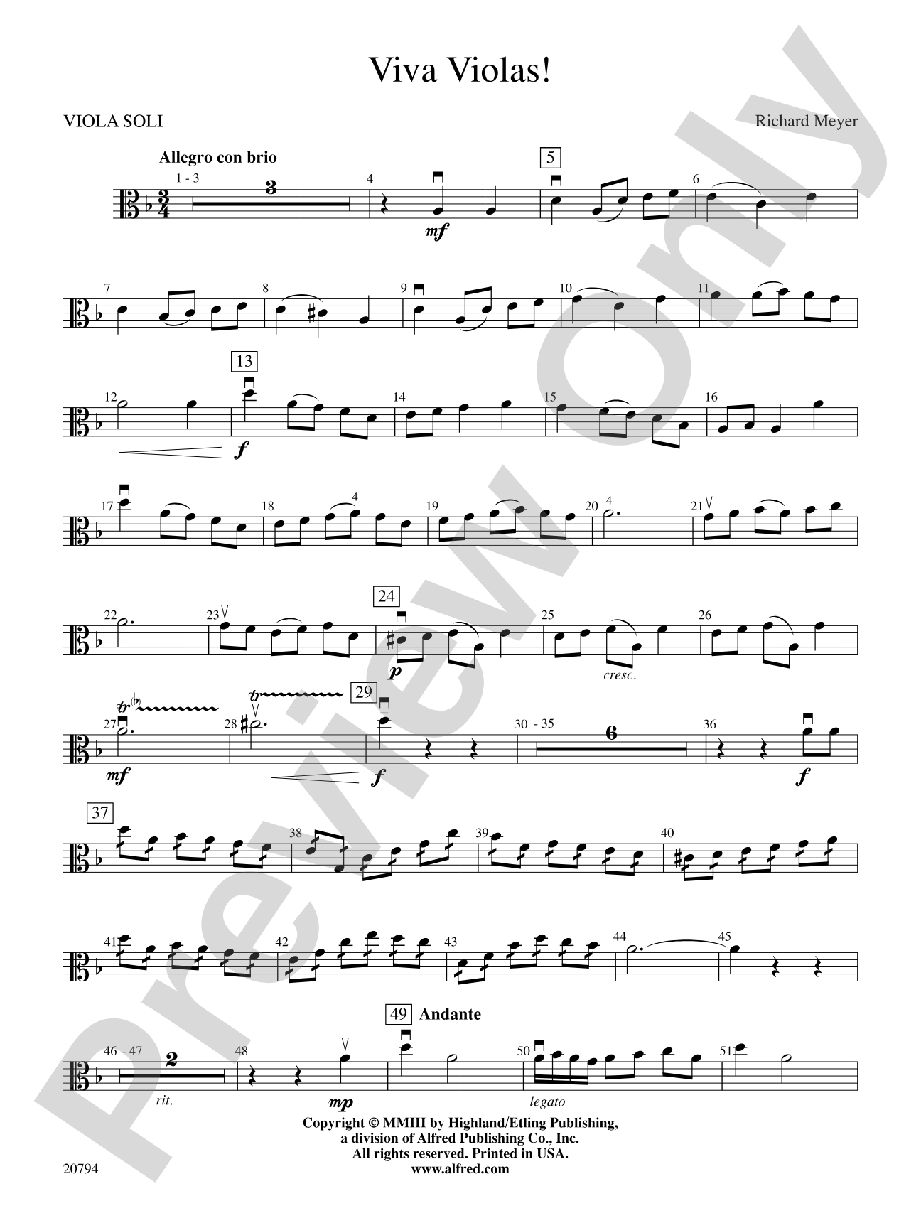 Viva Violas!: 3rd Violin (Viola [TC])