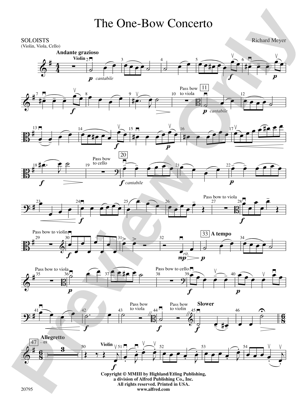 The One-Bow Concerto: Solo