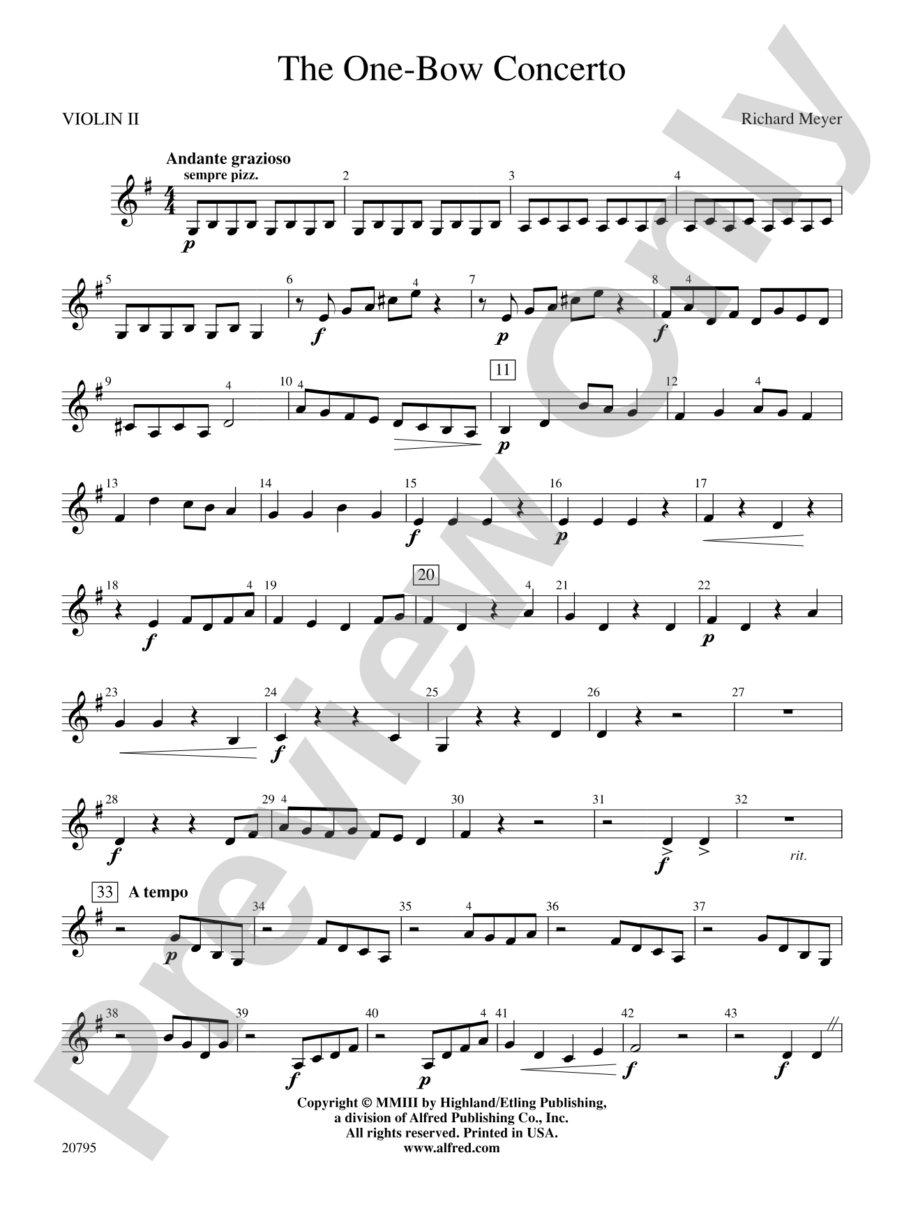 The One-Bow Concerto: 2nd Violin
