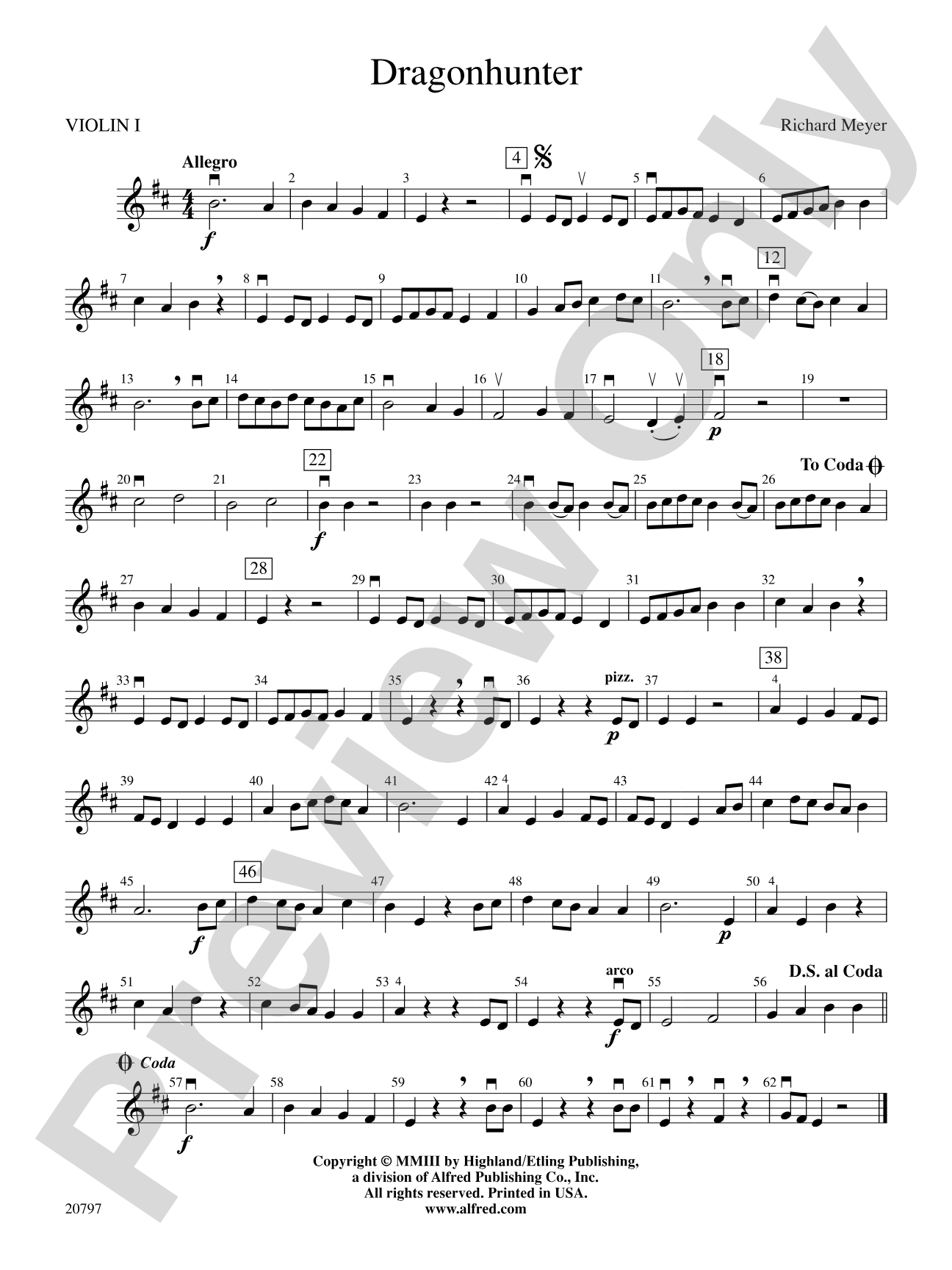 Dragonhunter: 1st Violin