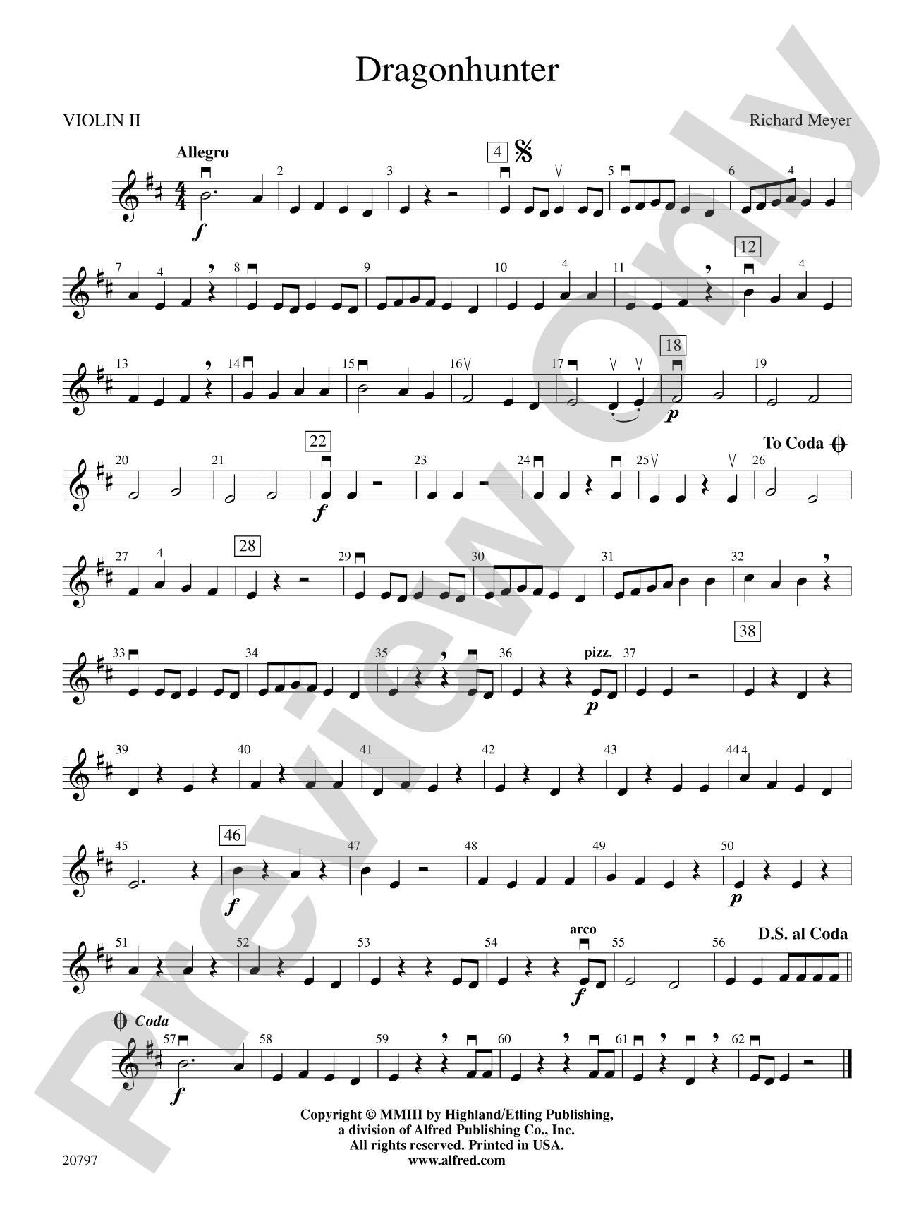 Dragonhunter: 2nd Violin