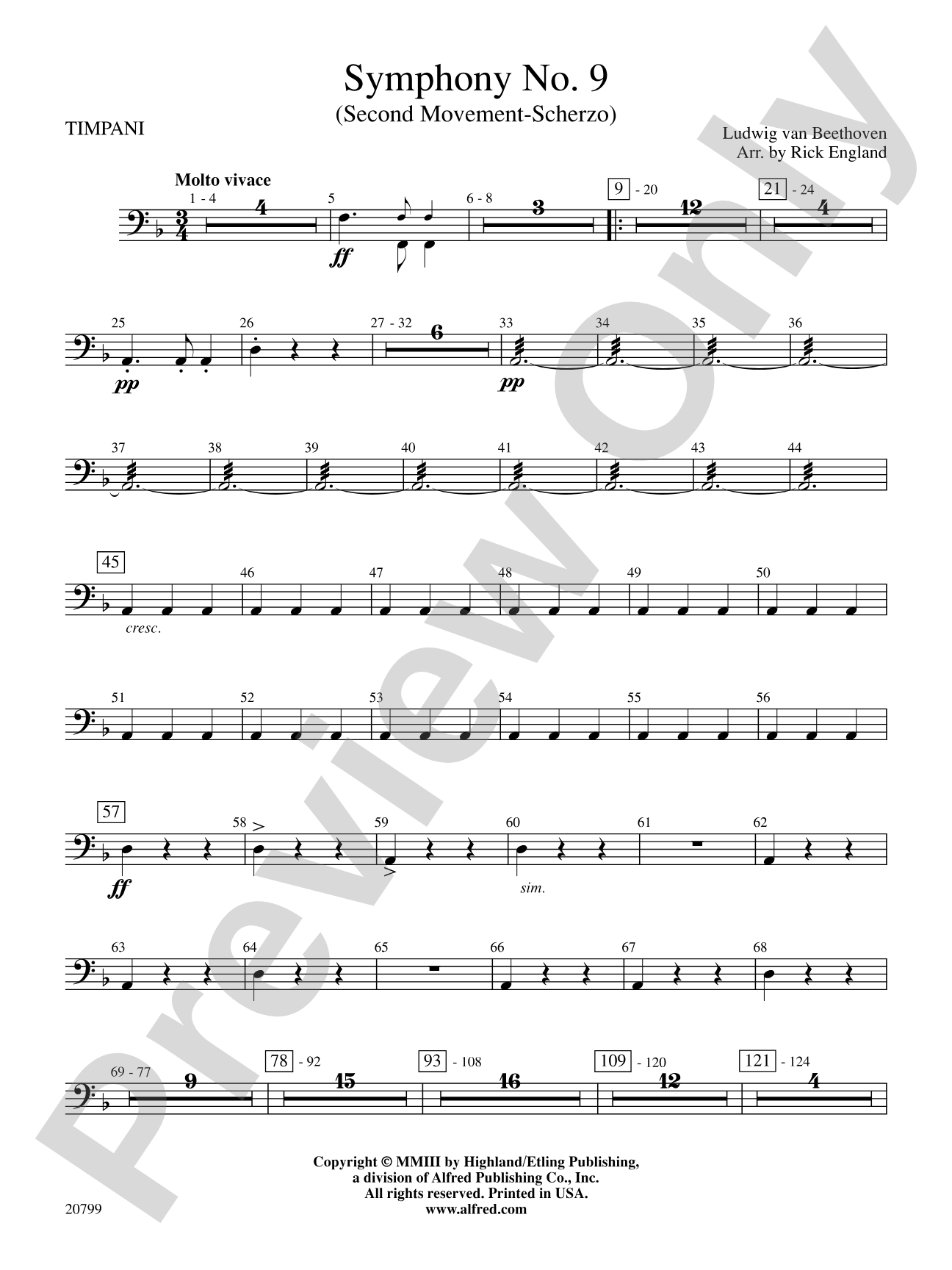 Symphony No. 9 (2nd Movement): Timpani