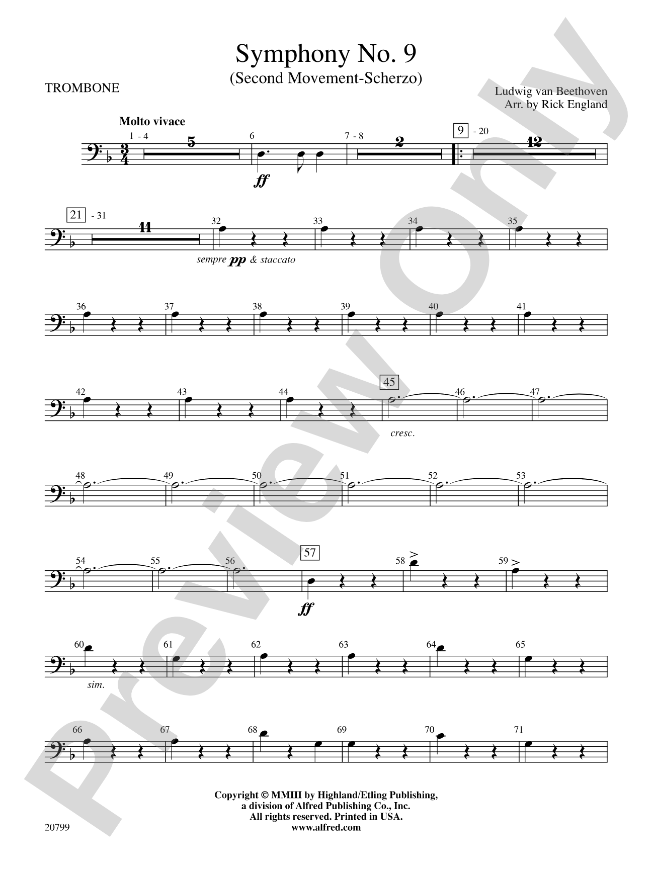 Symphony No. 9 (2nd Movement): 1st Trombone