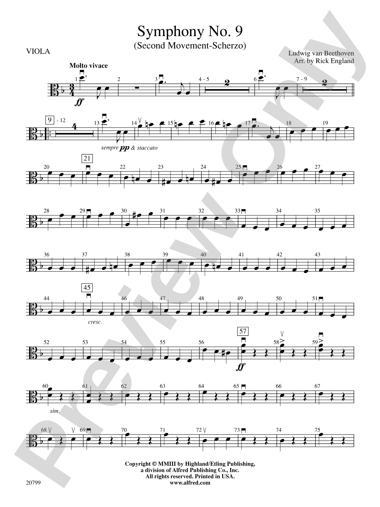 Symphony No. 9 (2nd Movement): Viola