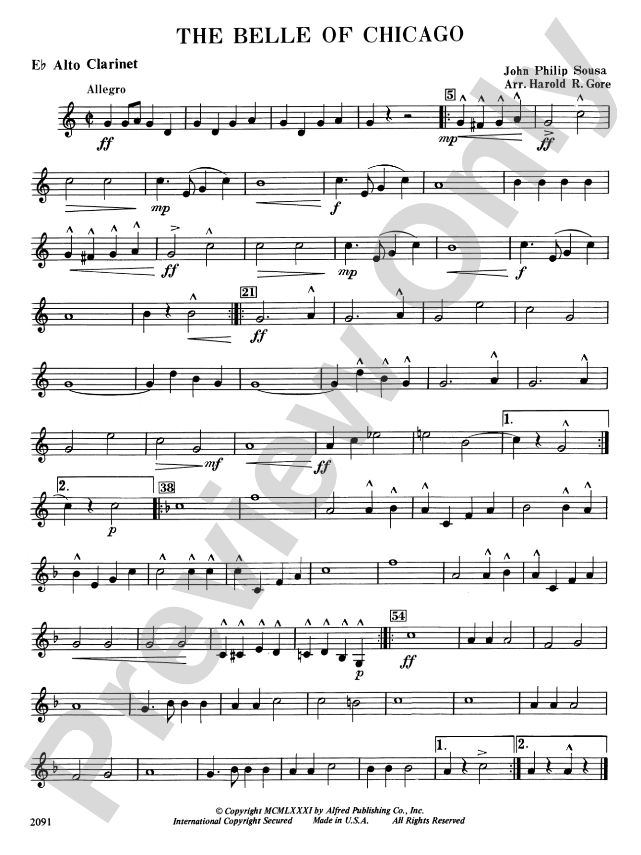 Belle of Chicago: E-flat Alto Clarinet