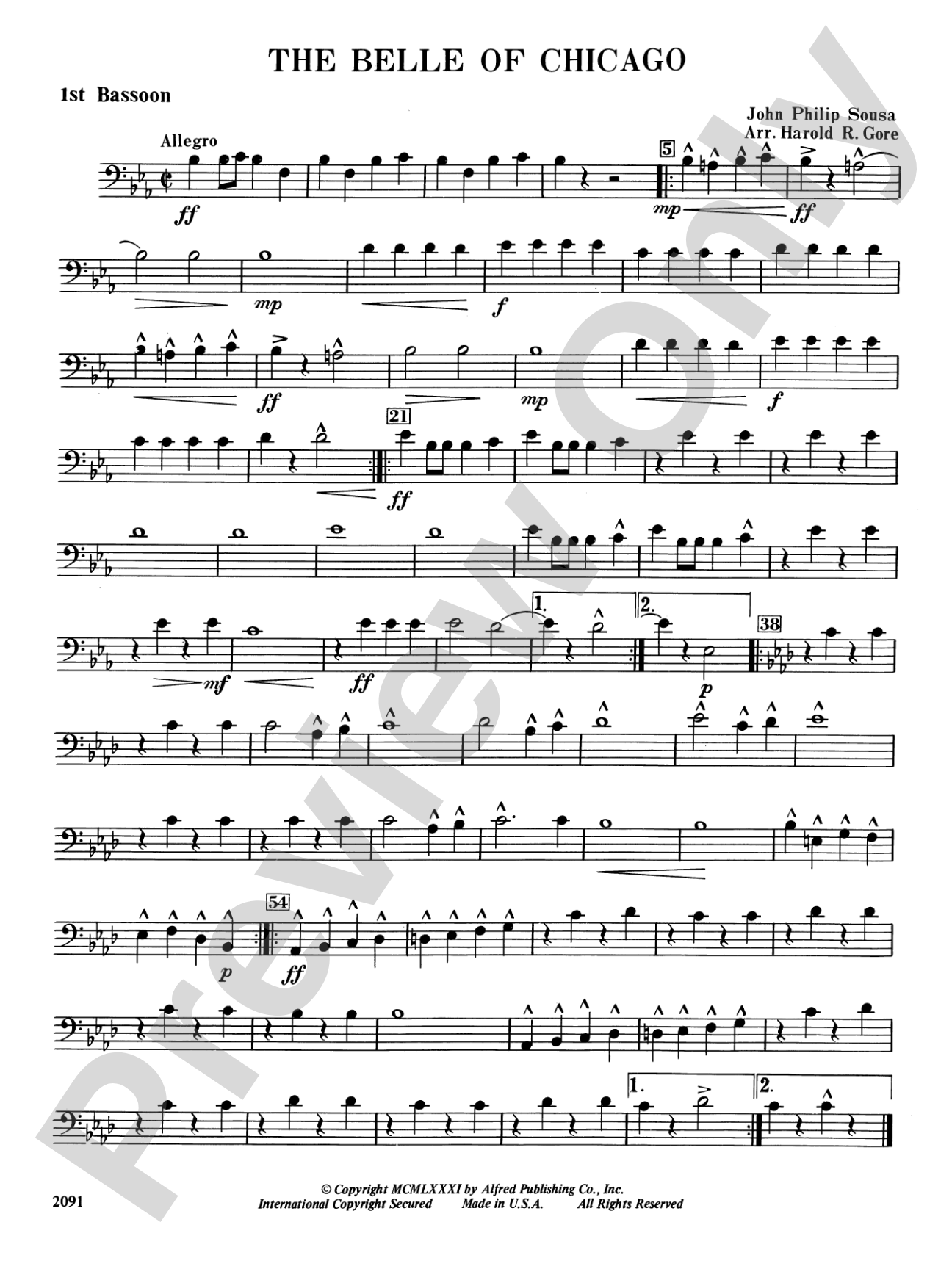 Belle of Chicago: Bassoon