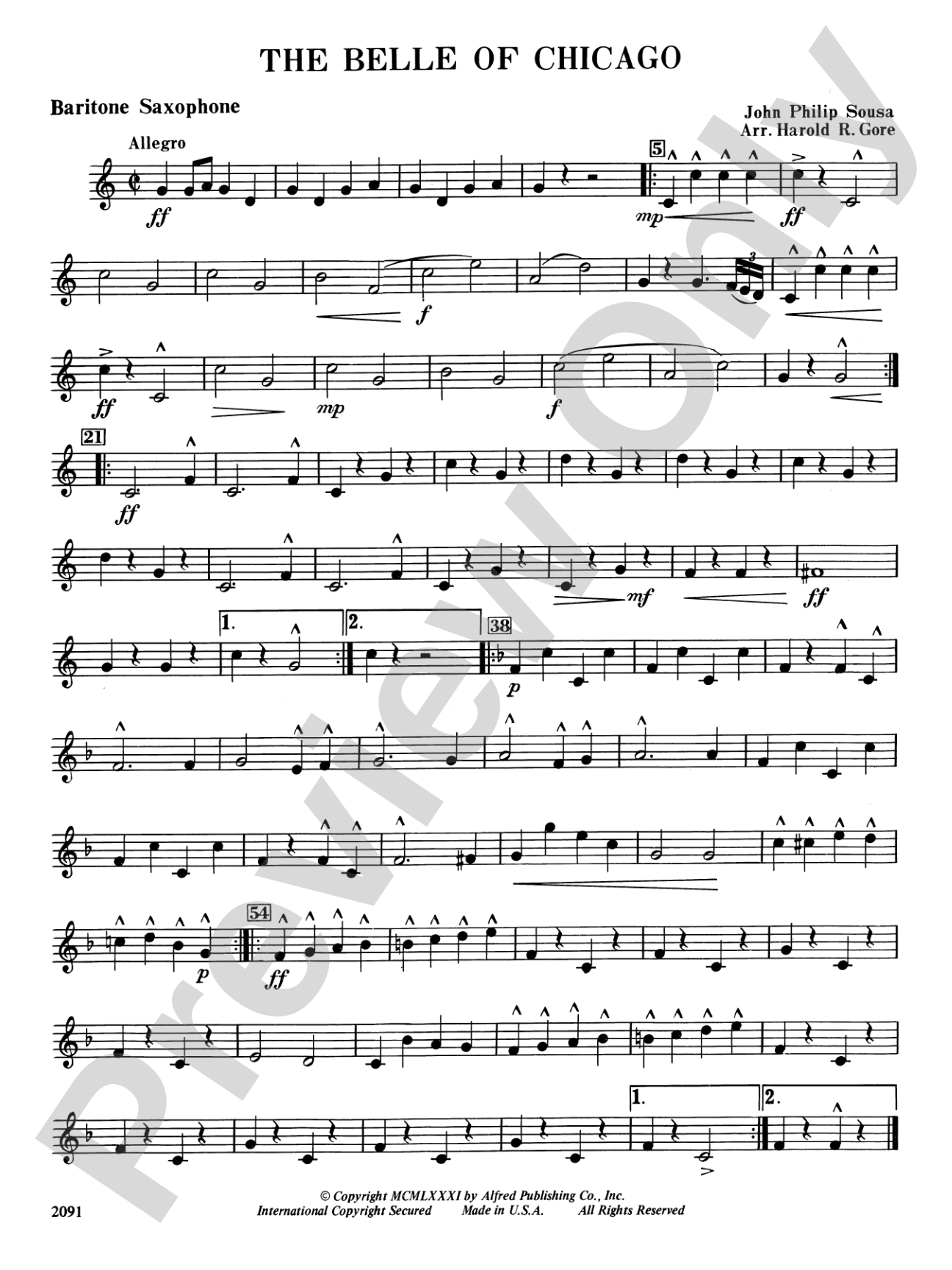 Belle of Chicago: E-flat Baritone Saxophone