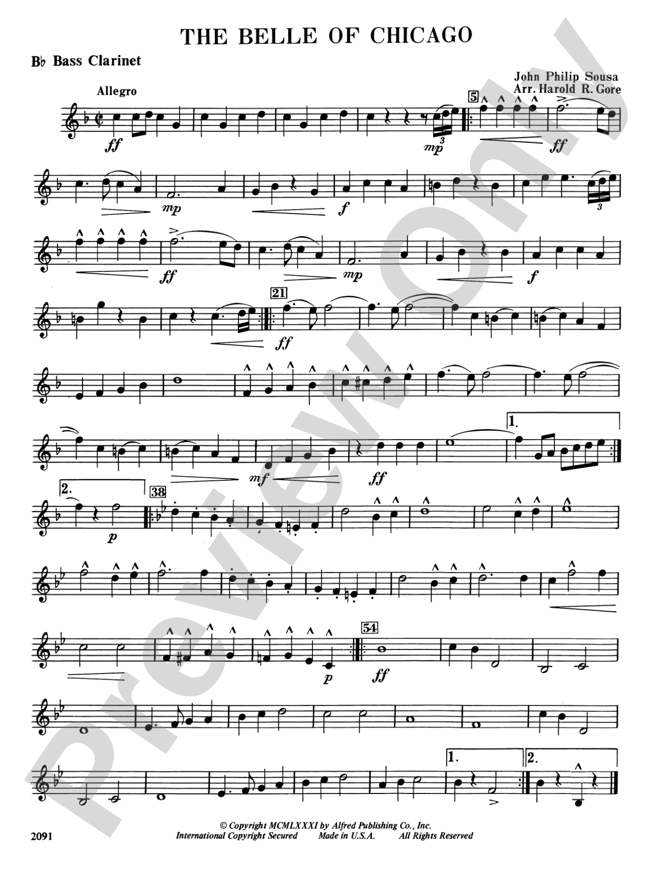 Belle of Chicago: B-flat Bass Clarinet