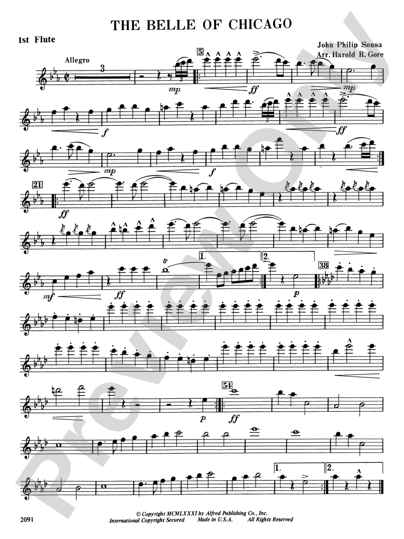 Belle of Chicago: Flute