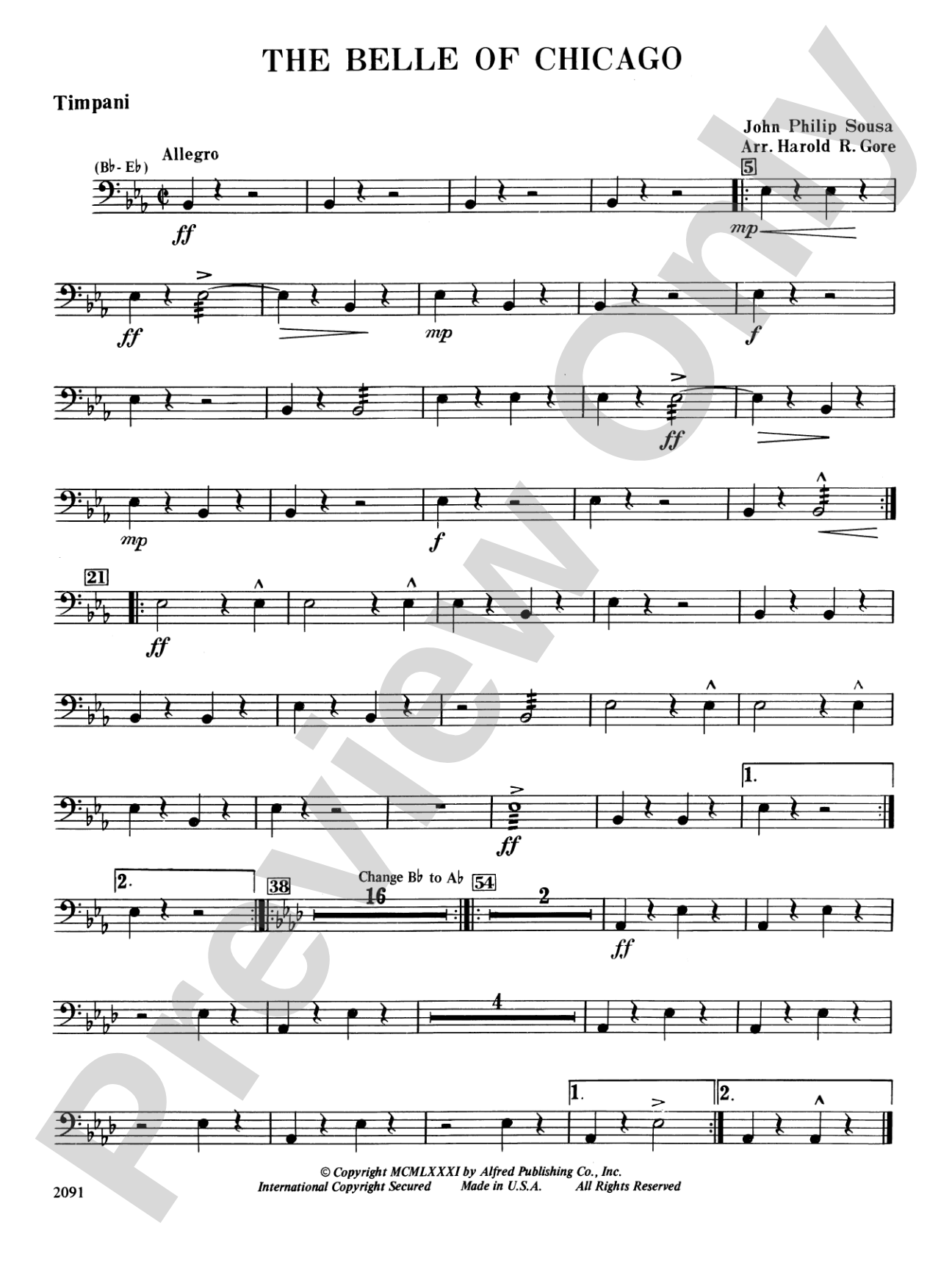 Belle of Chicago: Timpani