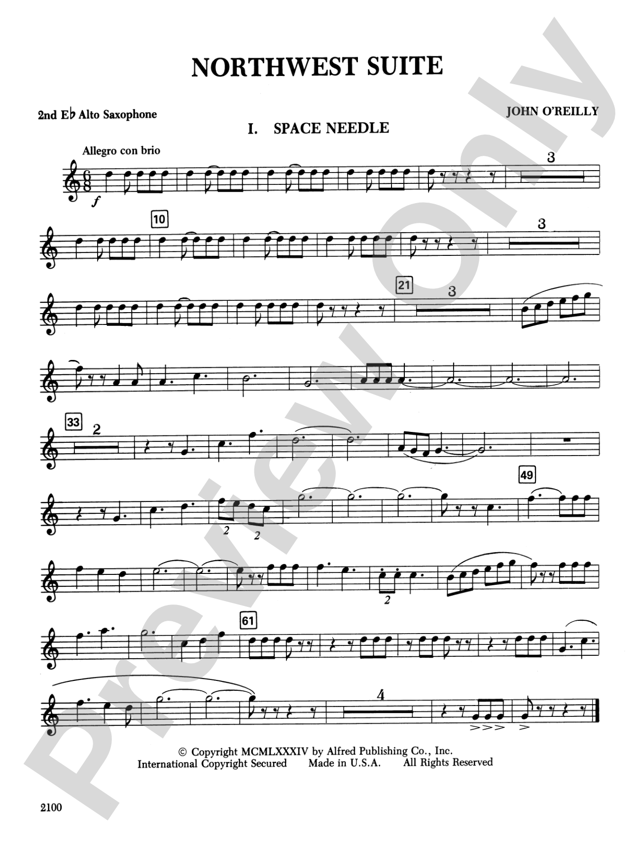 Northwest Suite: 2nd E-flat Alto Saxophone