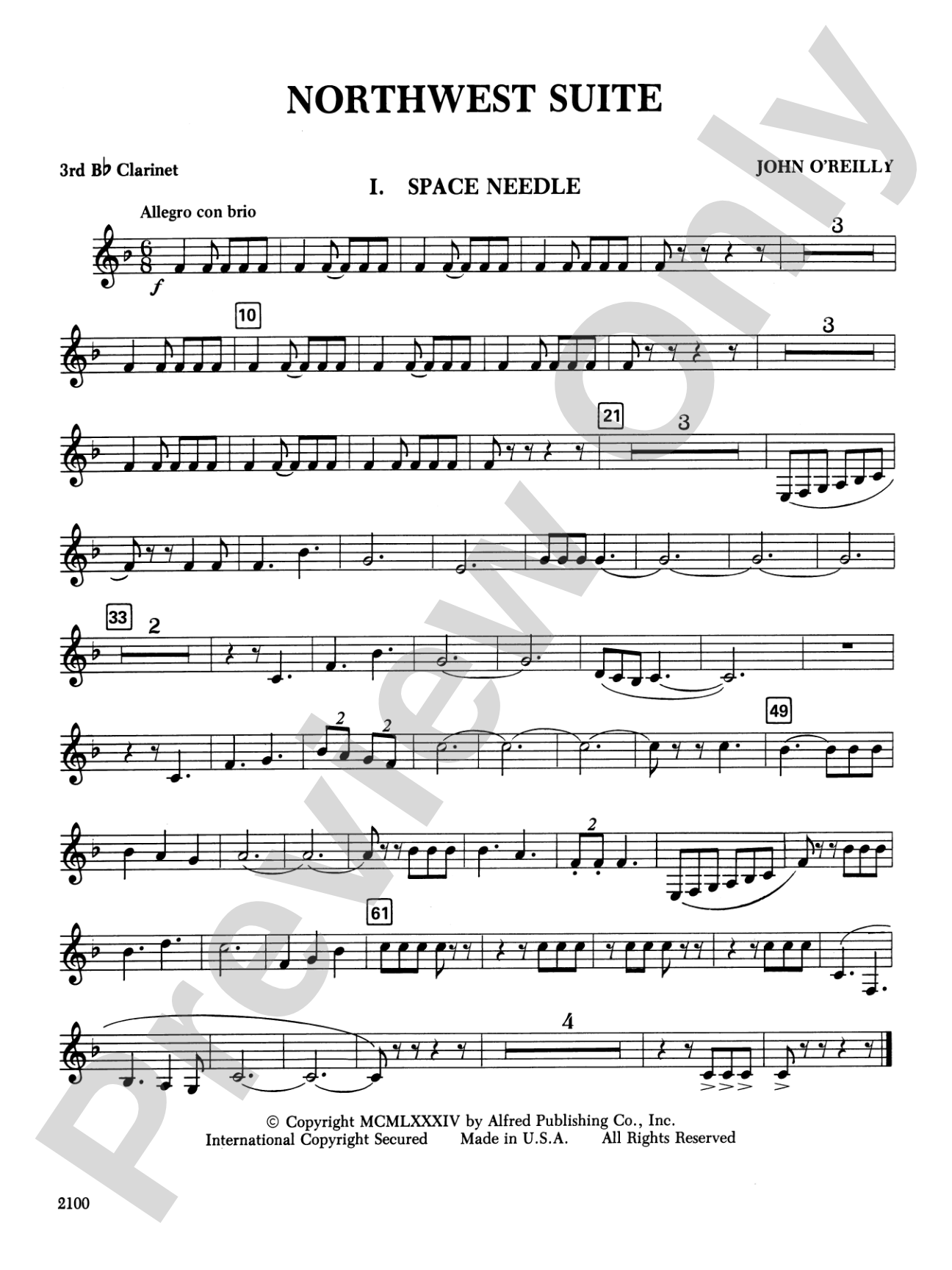Northwest Suite: 3rd B-flat Clarinet