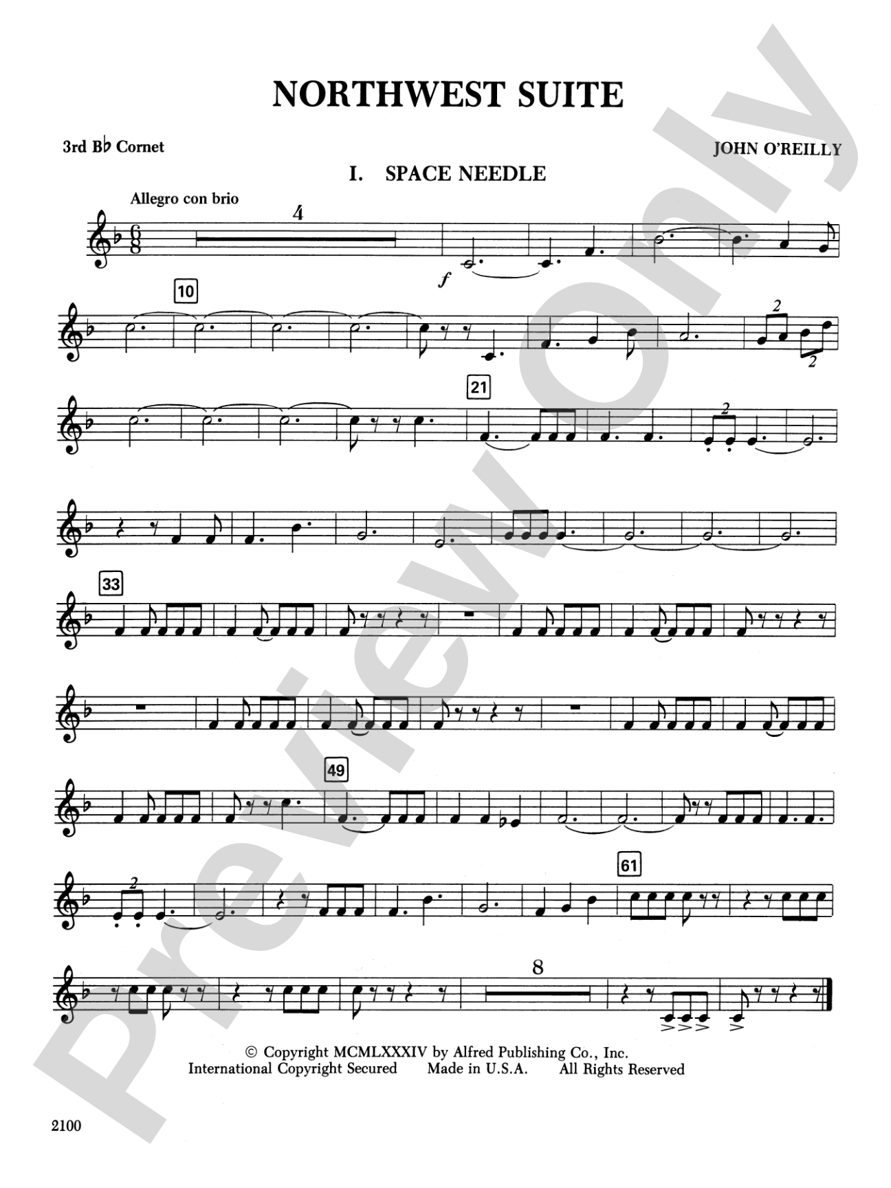 Northwest Suite: 3rd B-flat Cornet