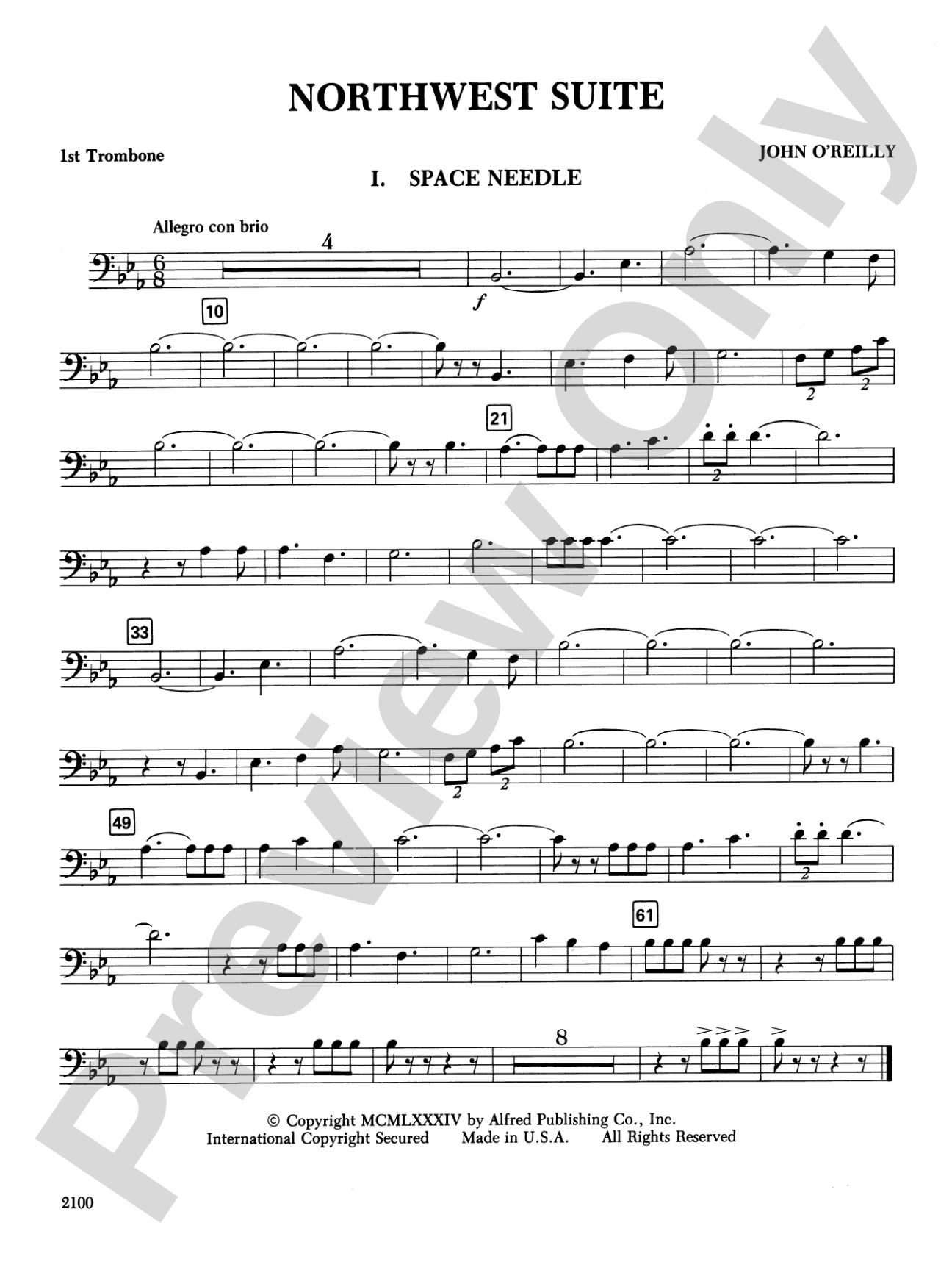 Northwest Suite: 1st Trombone
