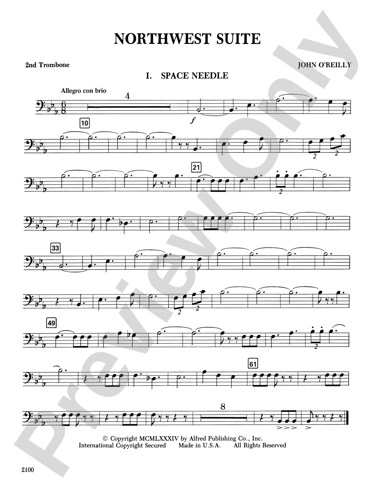 Northwest Suite: 2nd Trombone