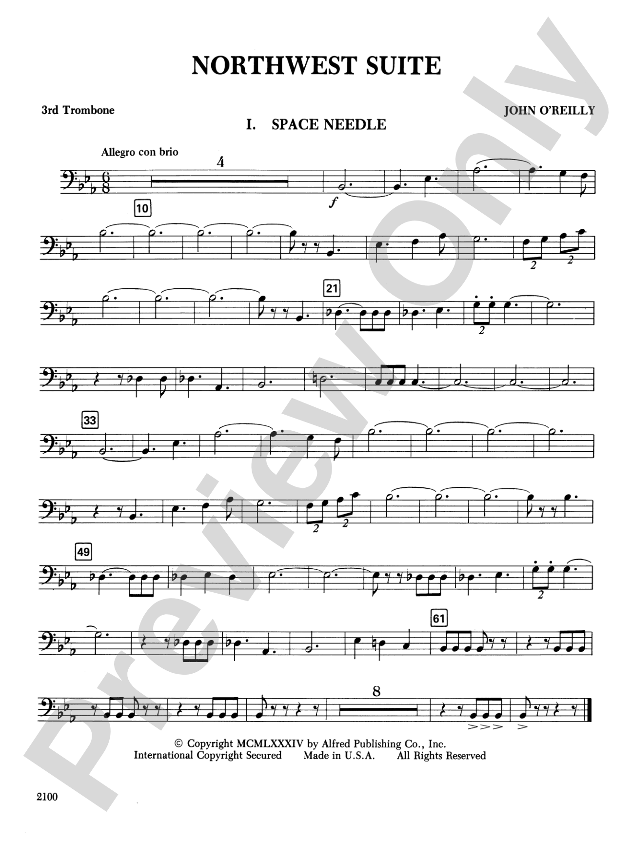 Northwest Suite: 3rd Trombone