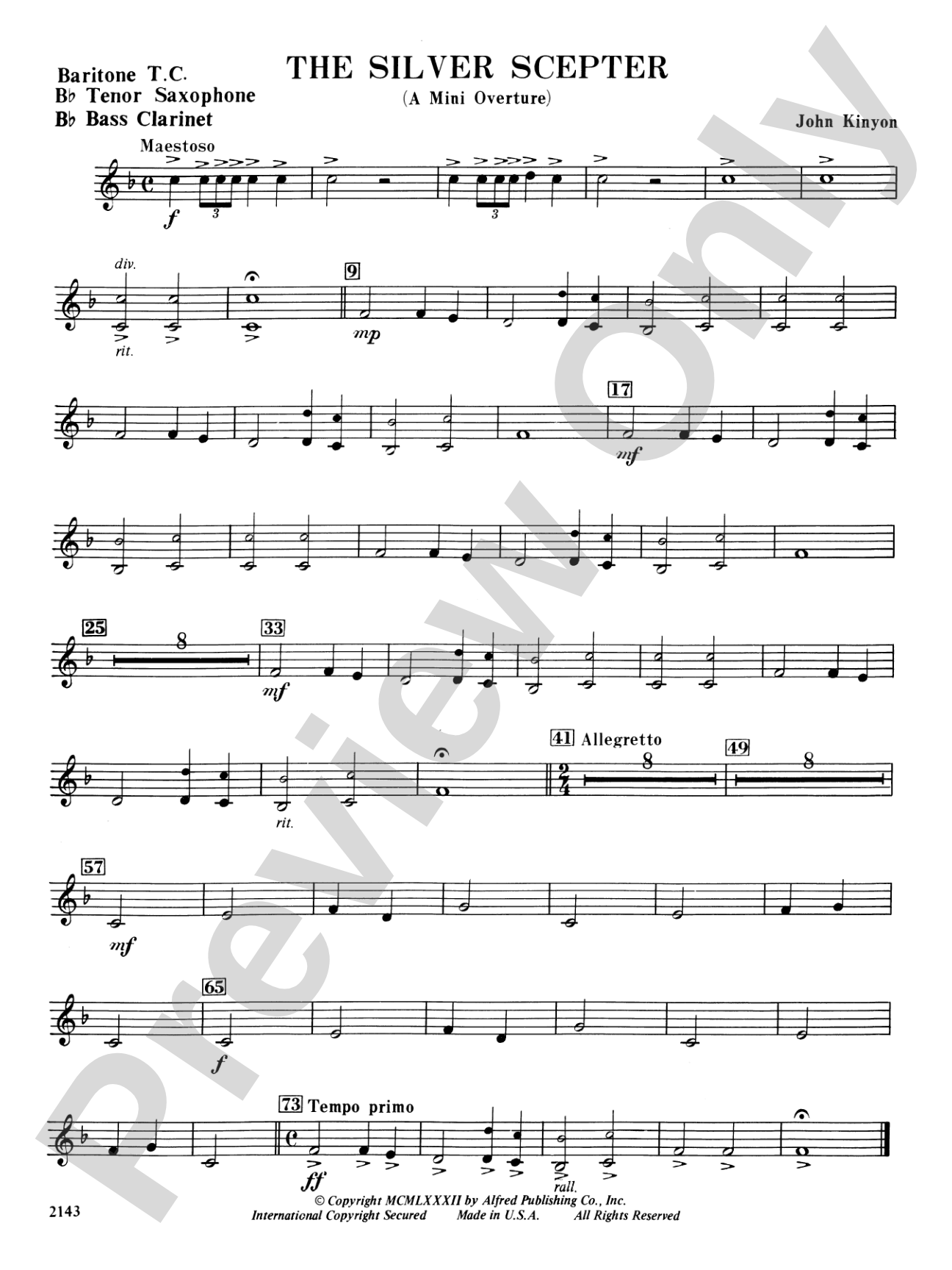The Silver Scepter: Baritone T.C.