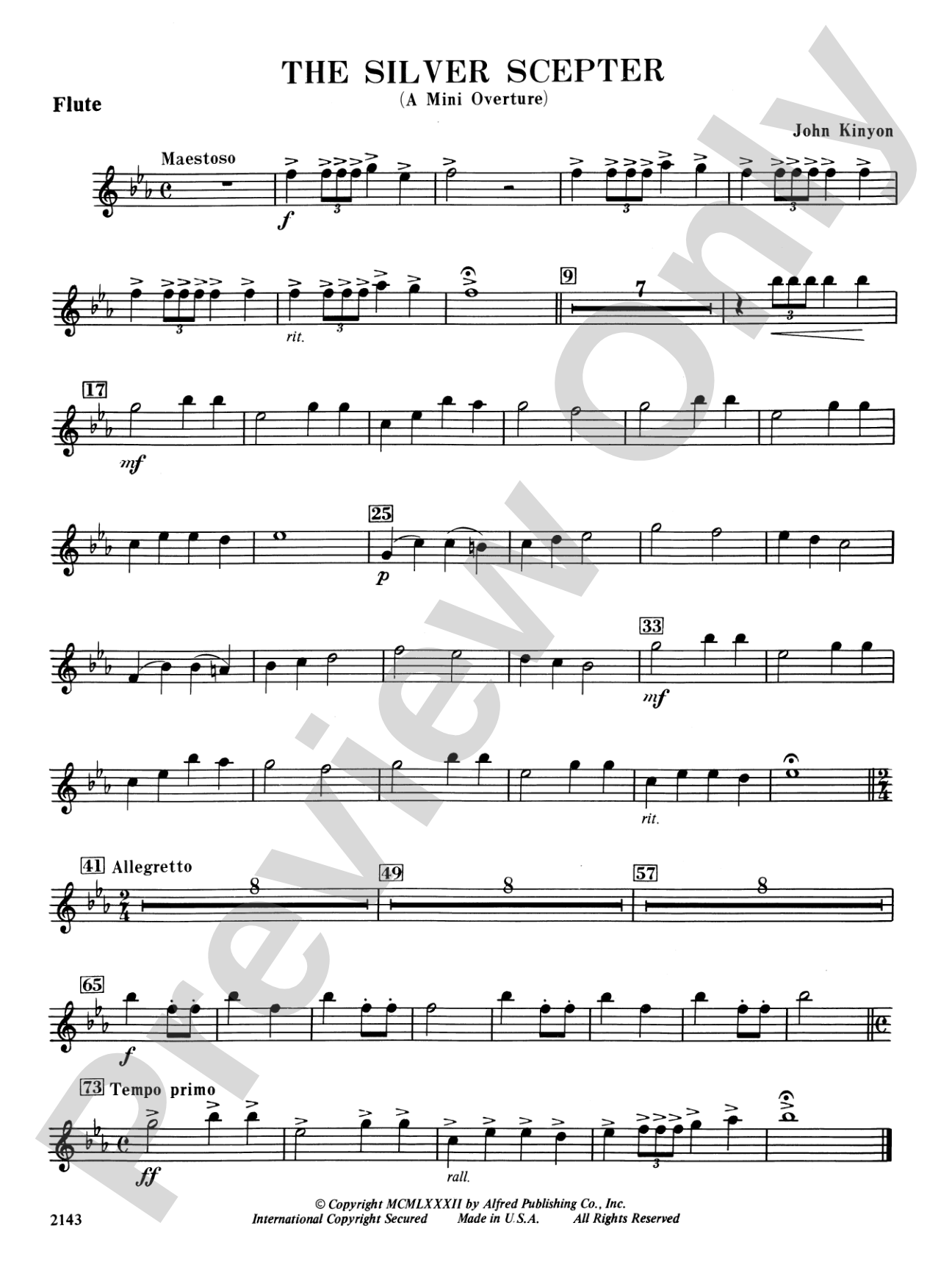 The Silver Scepter: Flute