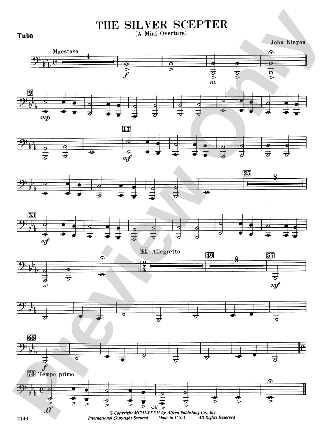 The Silver Scepter: Tuba