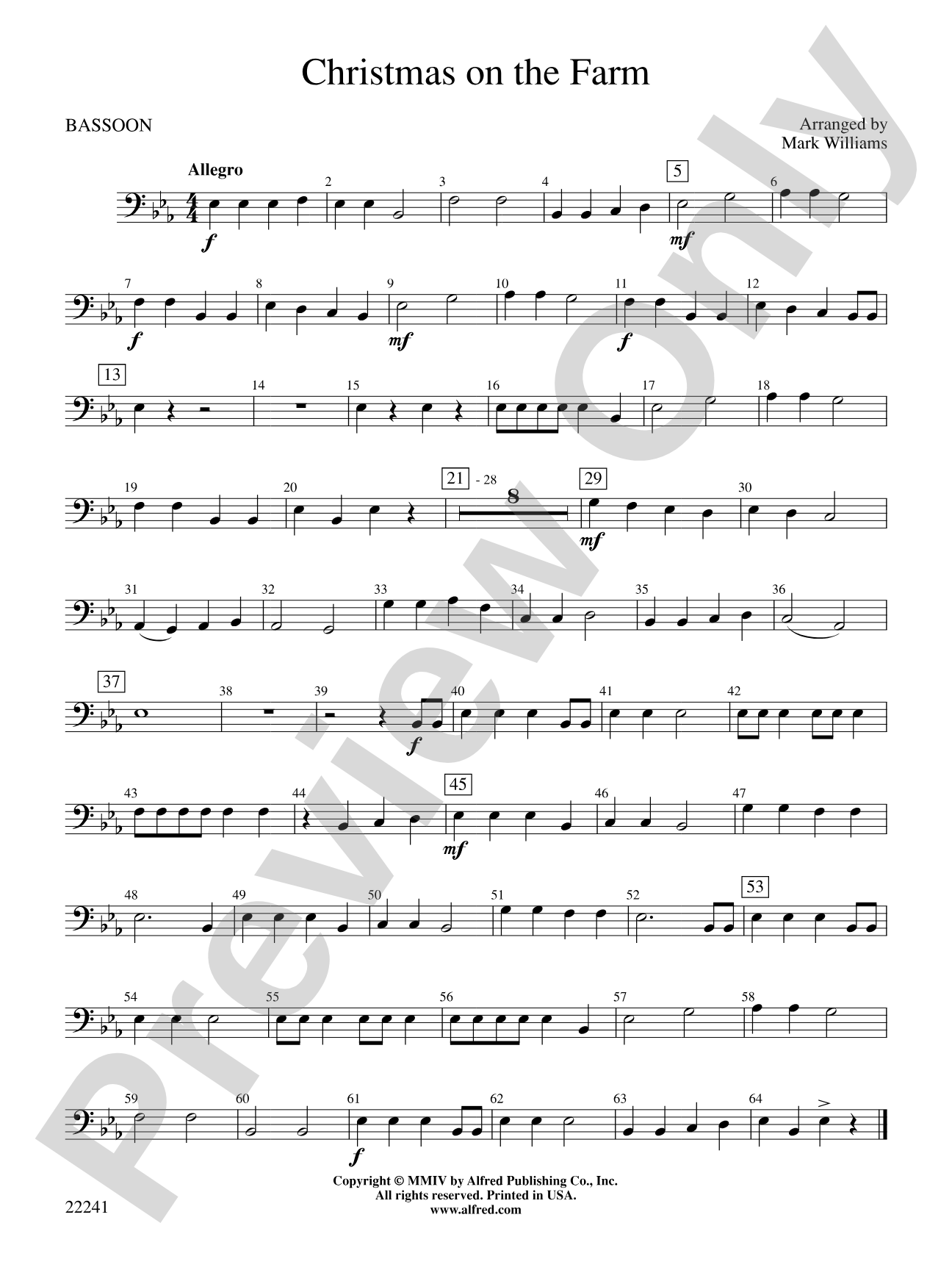 Christmas on the Farm: Bassoon