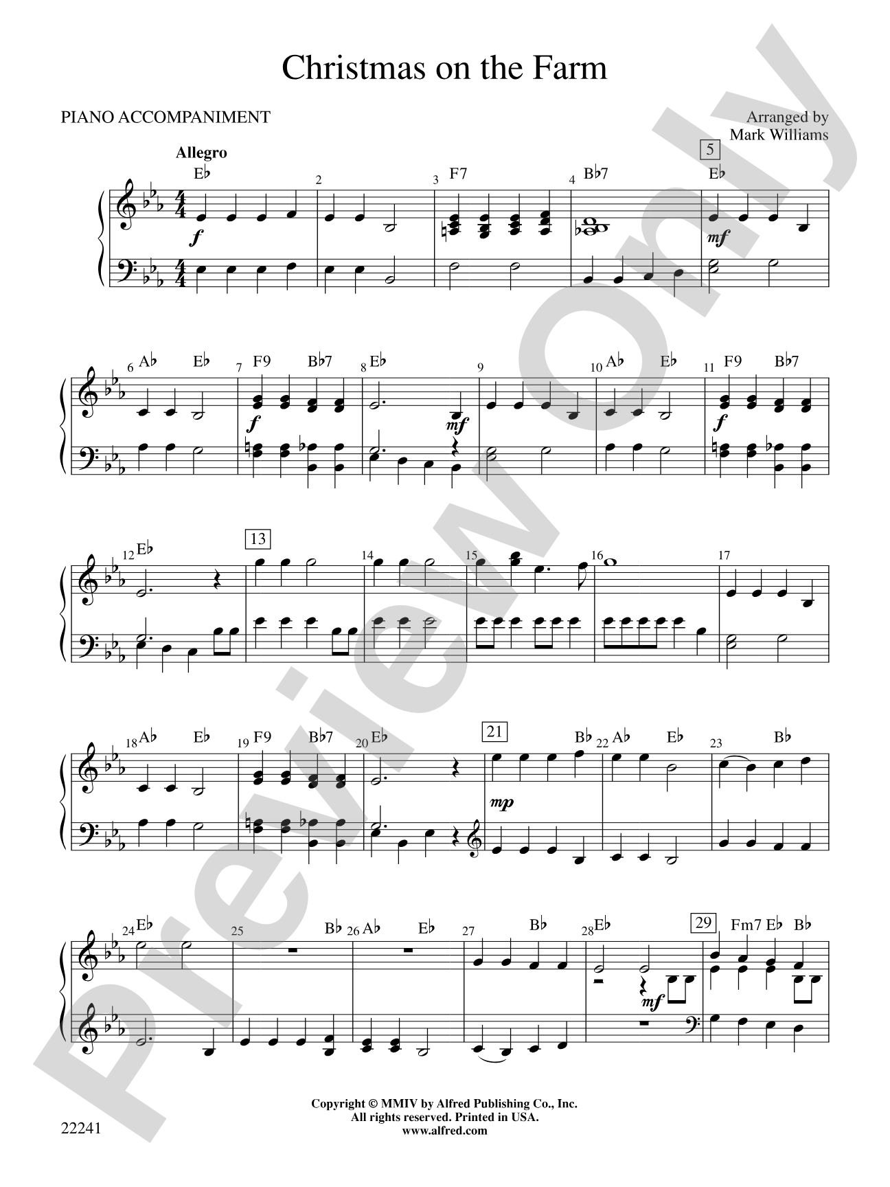Christmas on the Farm: Piano Accompaniment