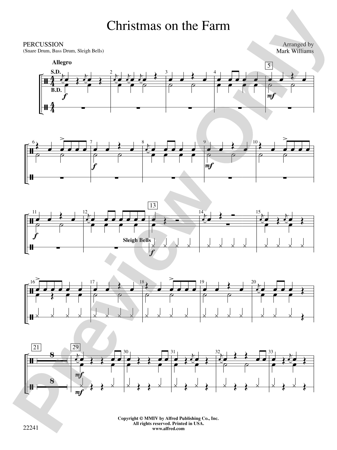 Christmas on the Farm: 1st Percussion