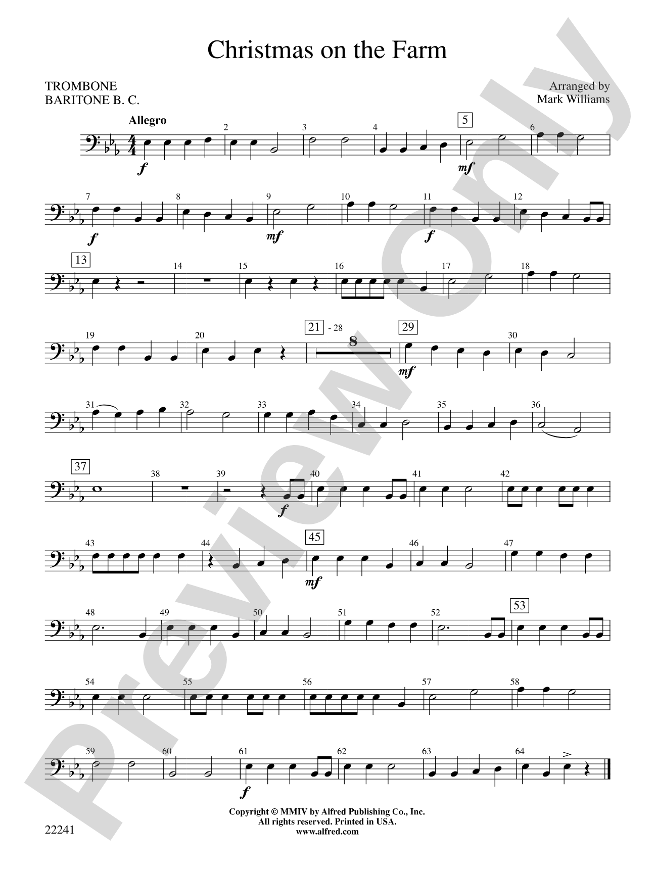 Christmas on the Farm: 1st Trombone