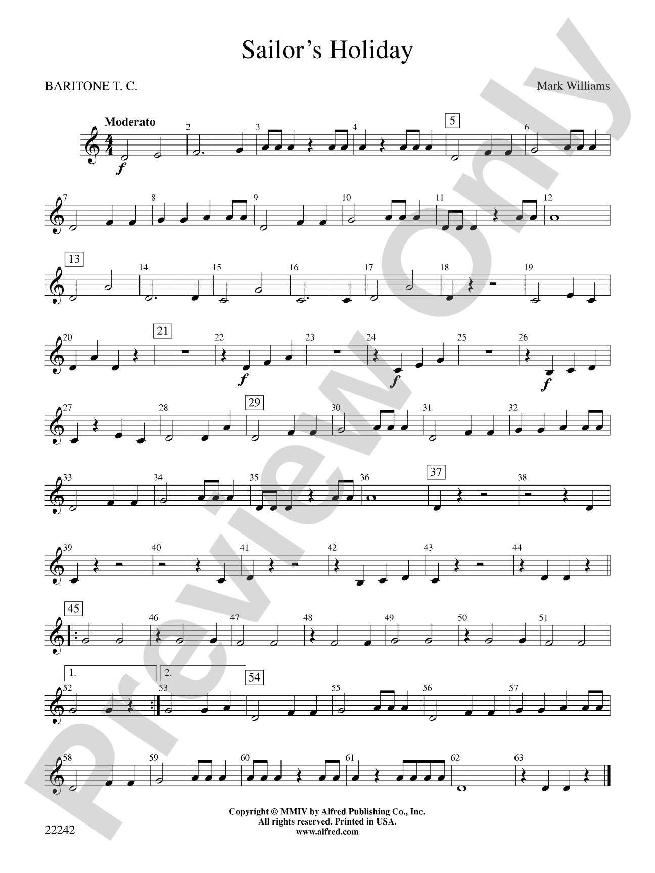 Sailor's Holiday: Baritone T.C.