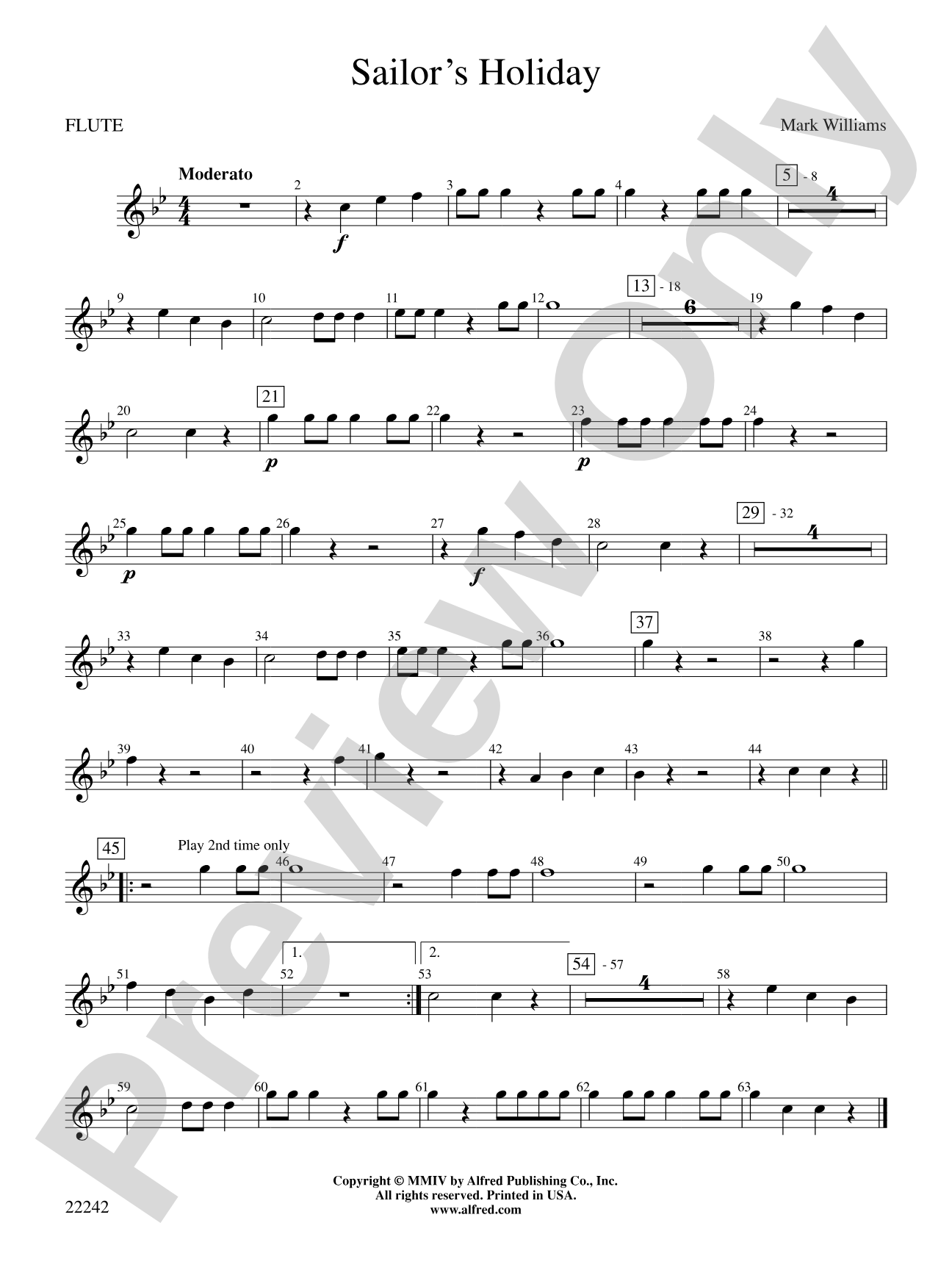 Sailor's Holiday: Flute