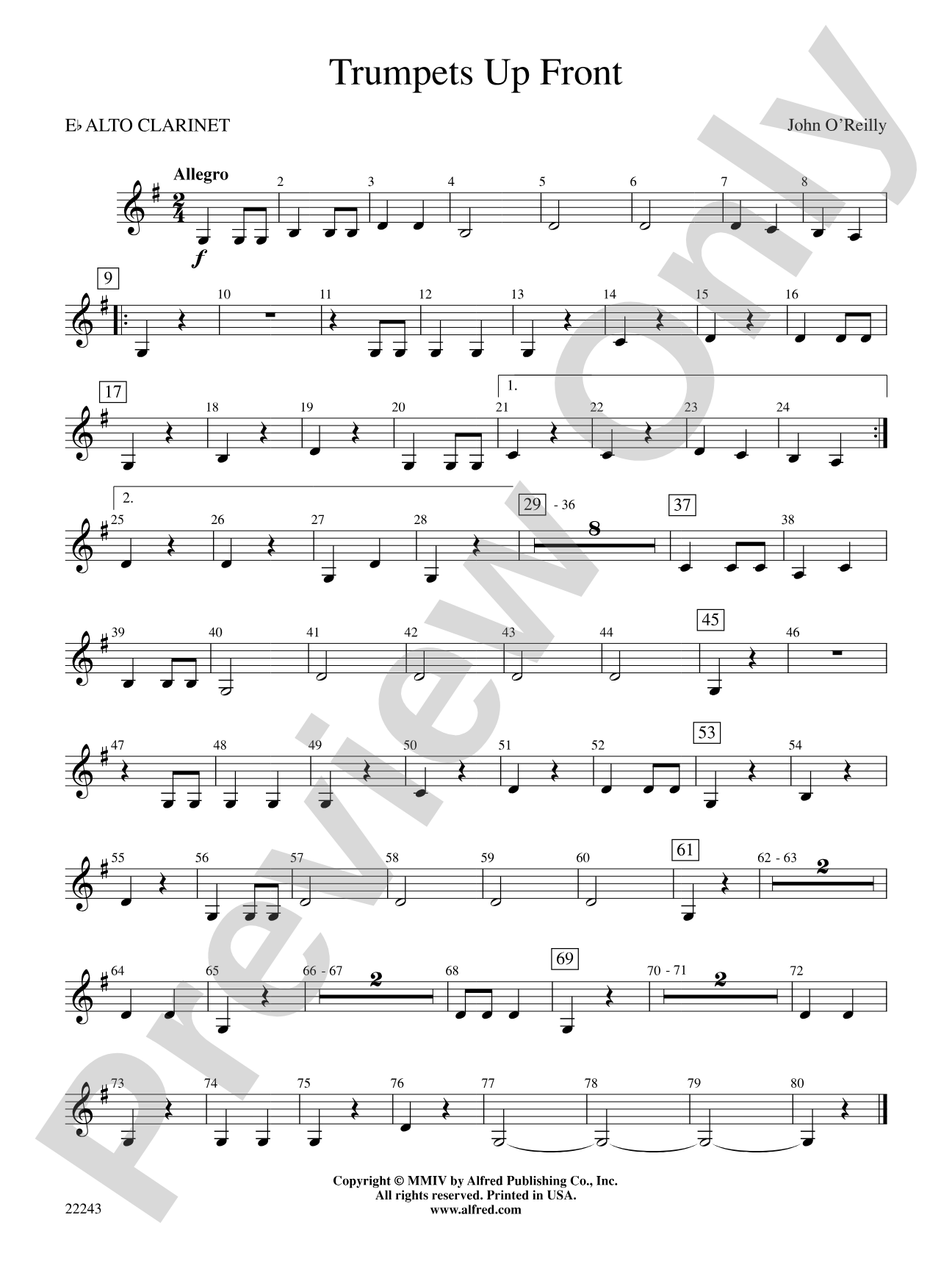 Trumpets Up Front: E-flat Alto Clarinet