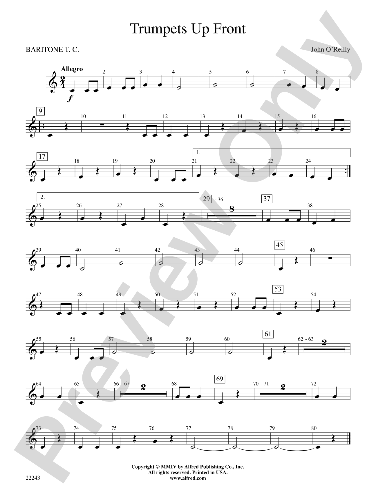 Trumpets Up Front: Baritone T.C.