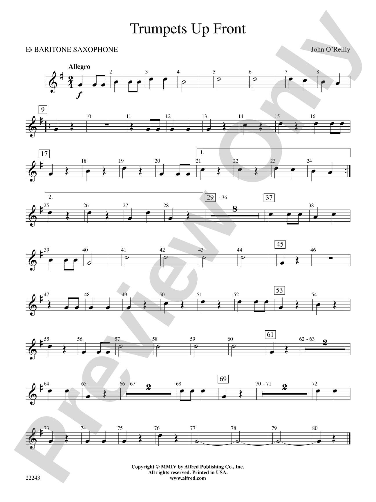 Trumpets Up Front: E-flat Baritone Saxophone