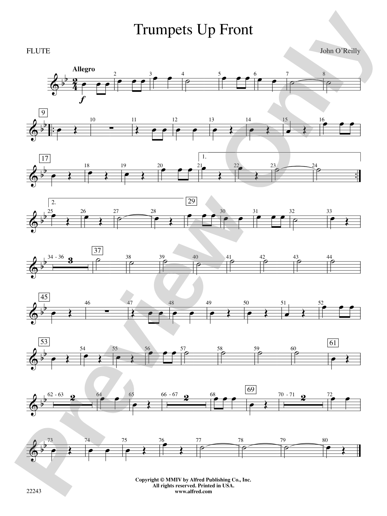 Trumpets Up Front: Flute